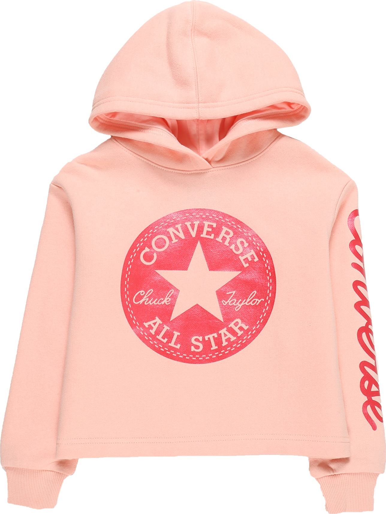 CONVERSE Mikina pink / červená