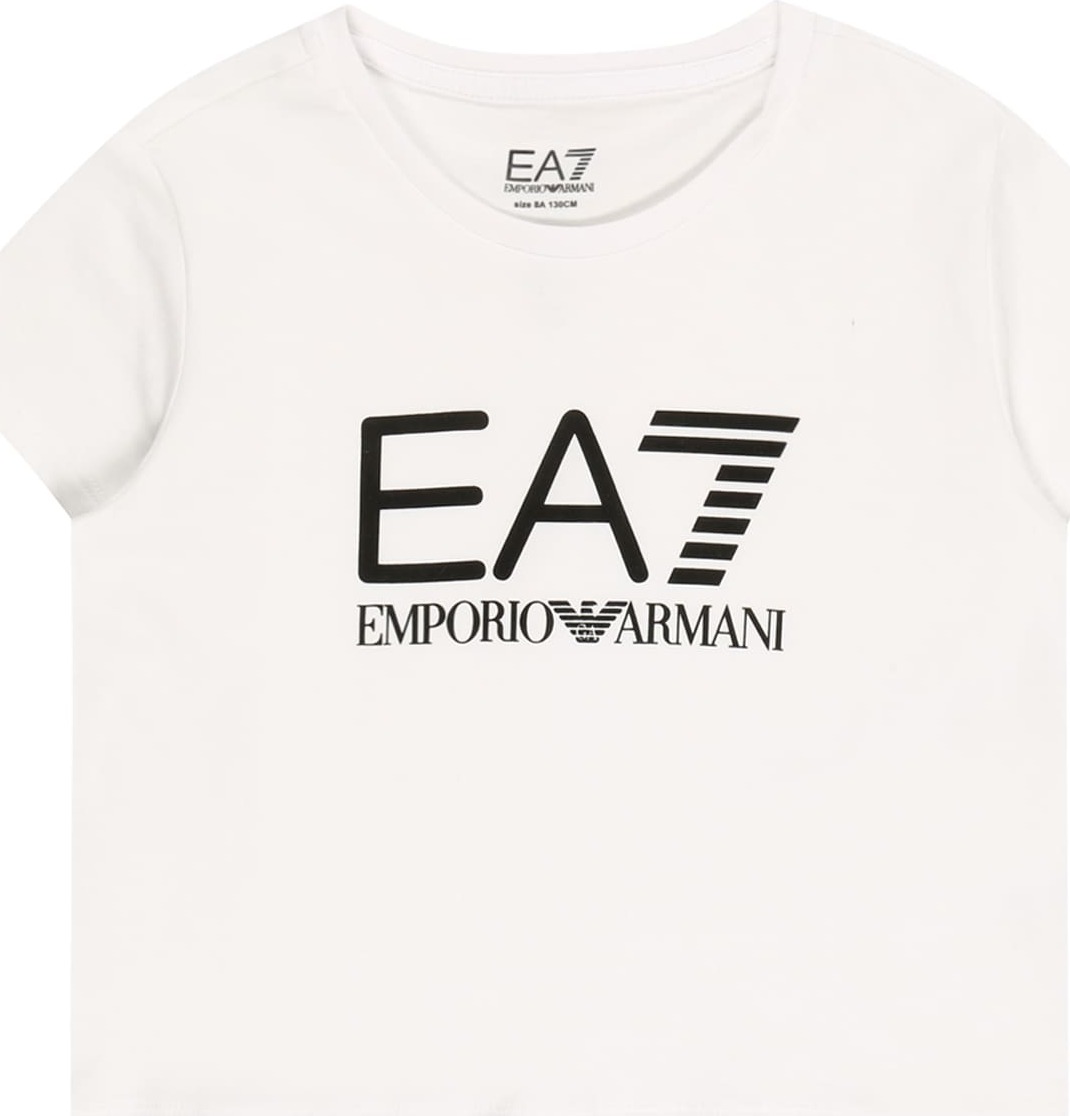 EA7 Emporio Armani Tričko bílá / černá