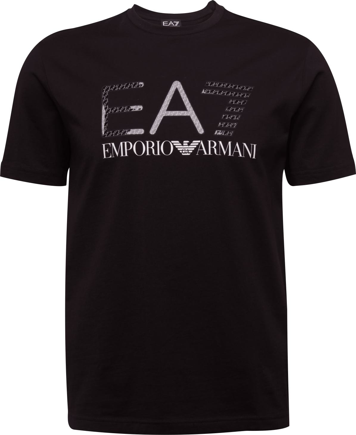 EA7 Emporio Armani Tričko černá / bílá / šedá