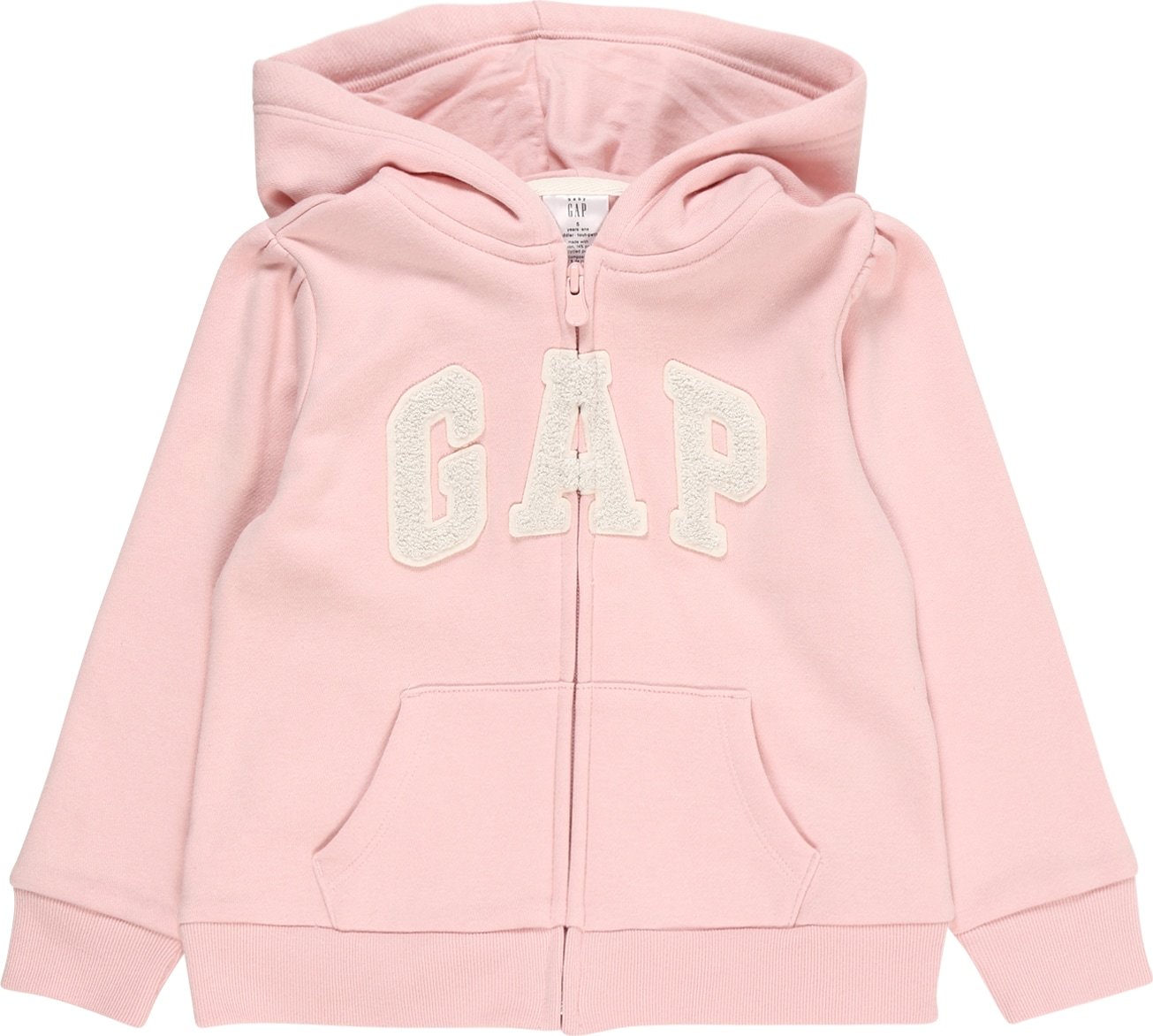 GAP Mikina s kapucí pink / bílá