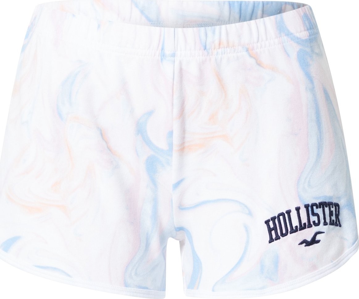 HOLLISTER Kalhoty offwhite / jasně oranžová / námořnická modř / světlemodrá