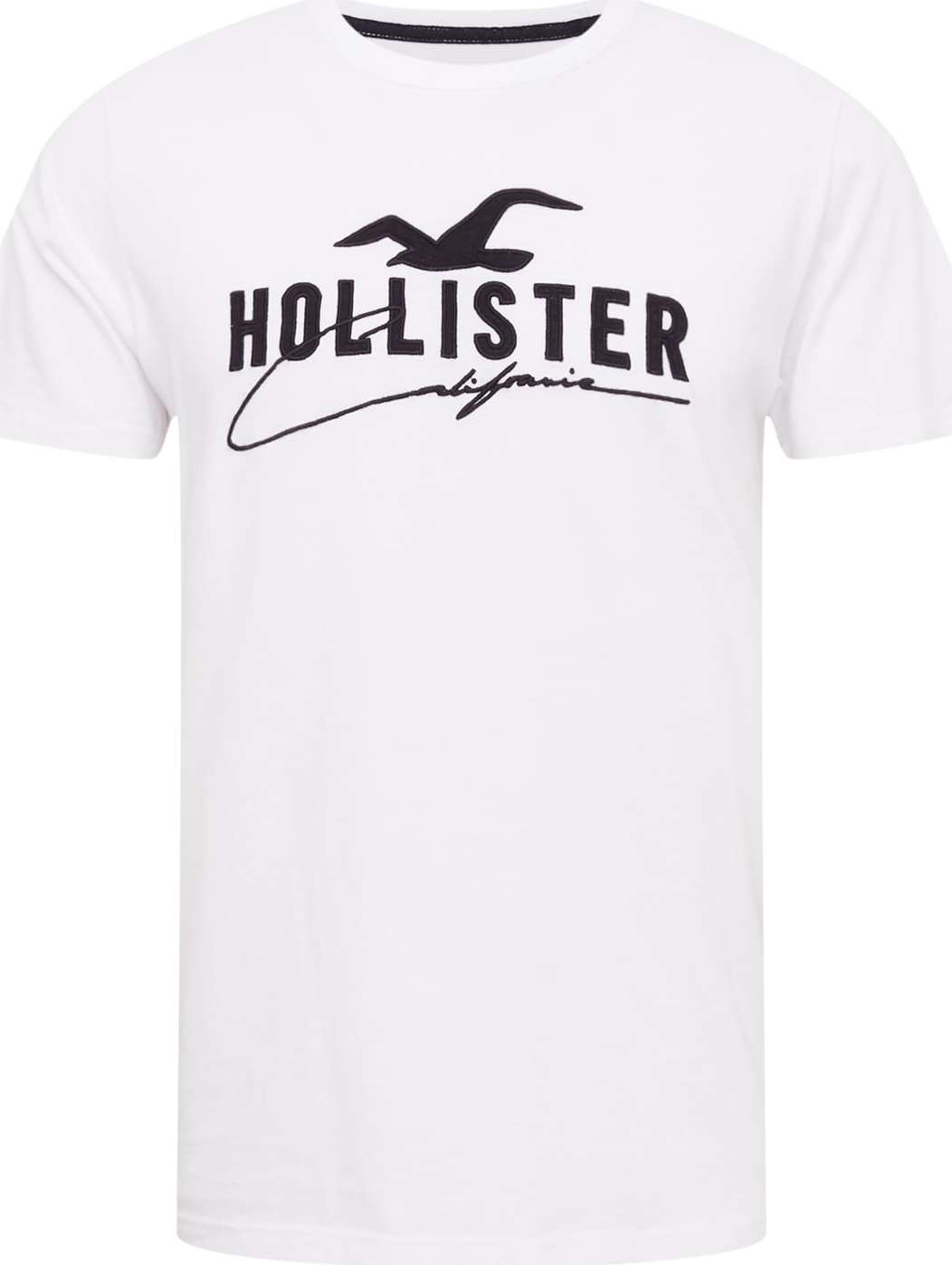 HOLLISTER Tričko bílá / černá