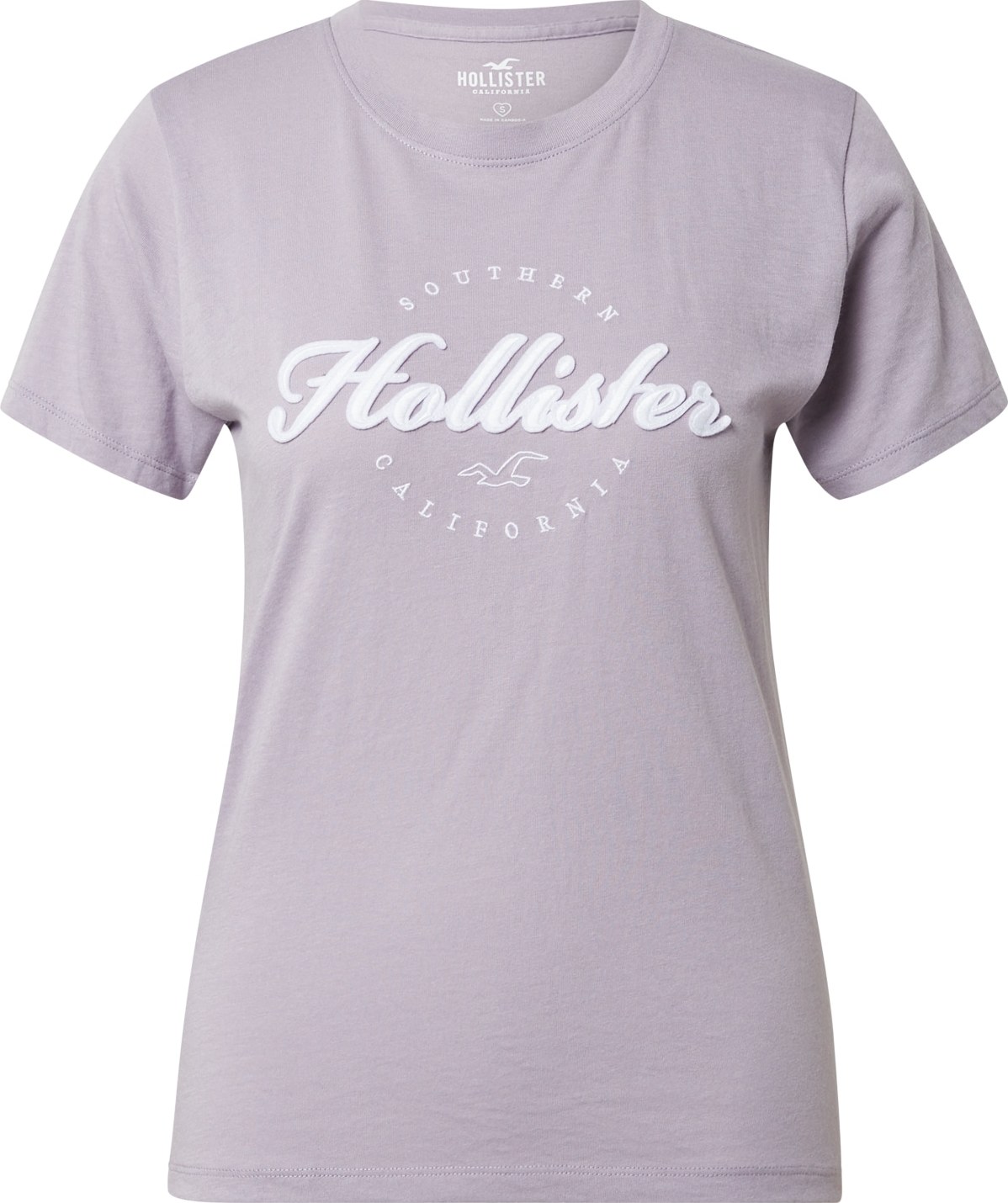 HOLLISTER Tričko bledě fialová / bílá