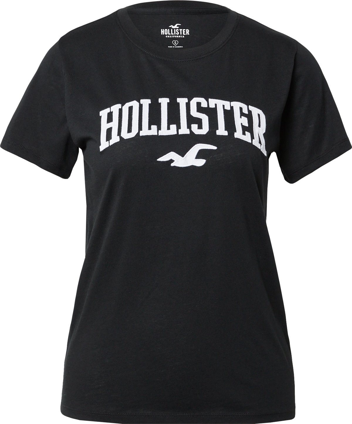 HOLLISTER Tričko černá / bílá