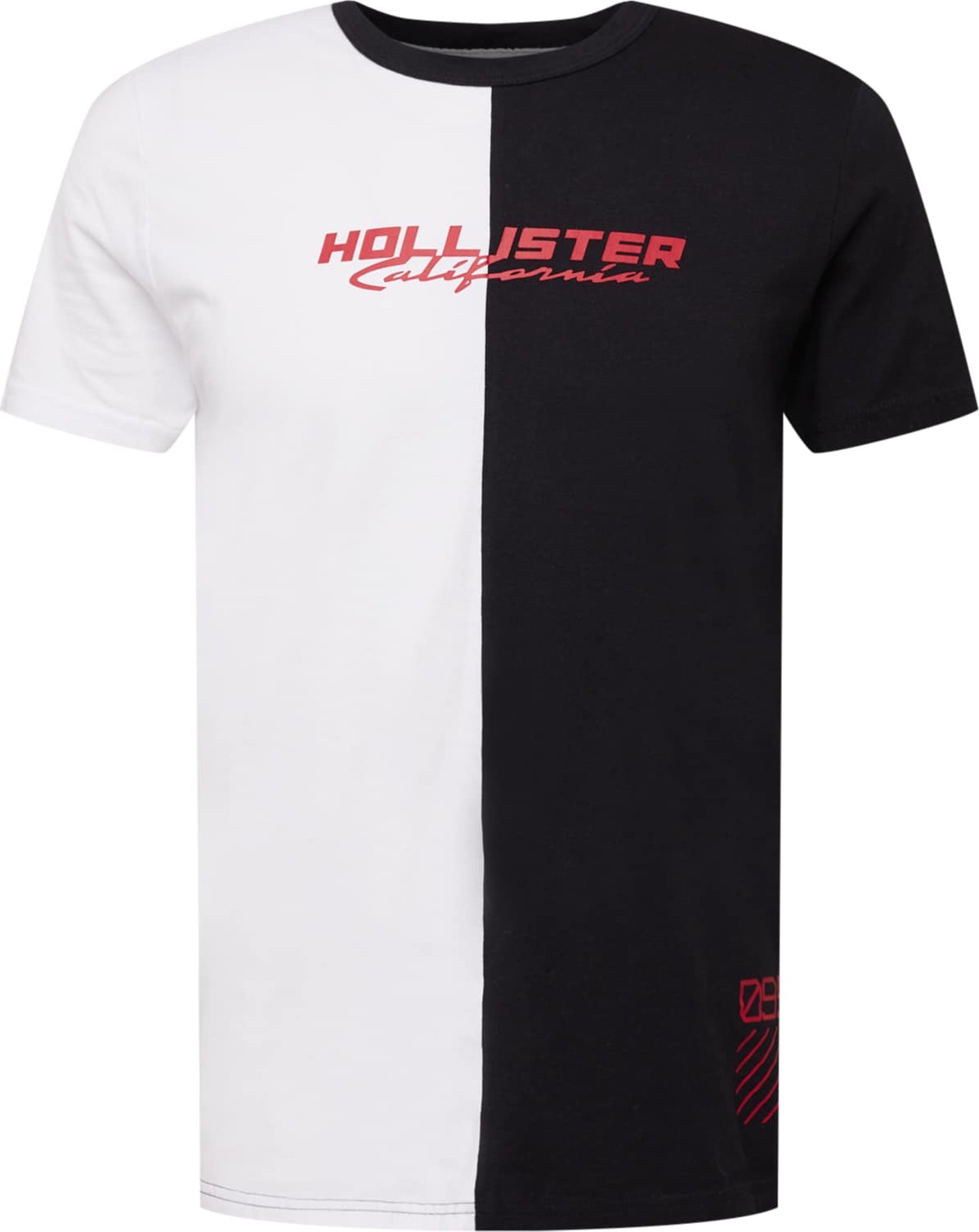 HOLLISTER Tričko 'WHOLESALE' bílá / černá / červená