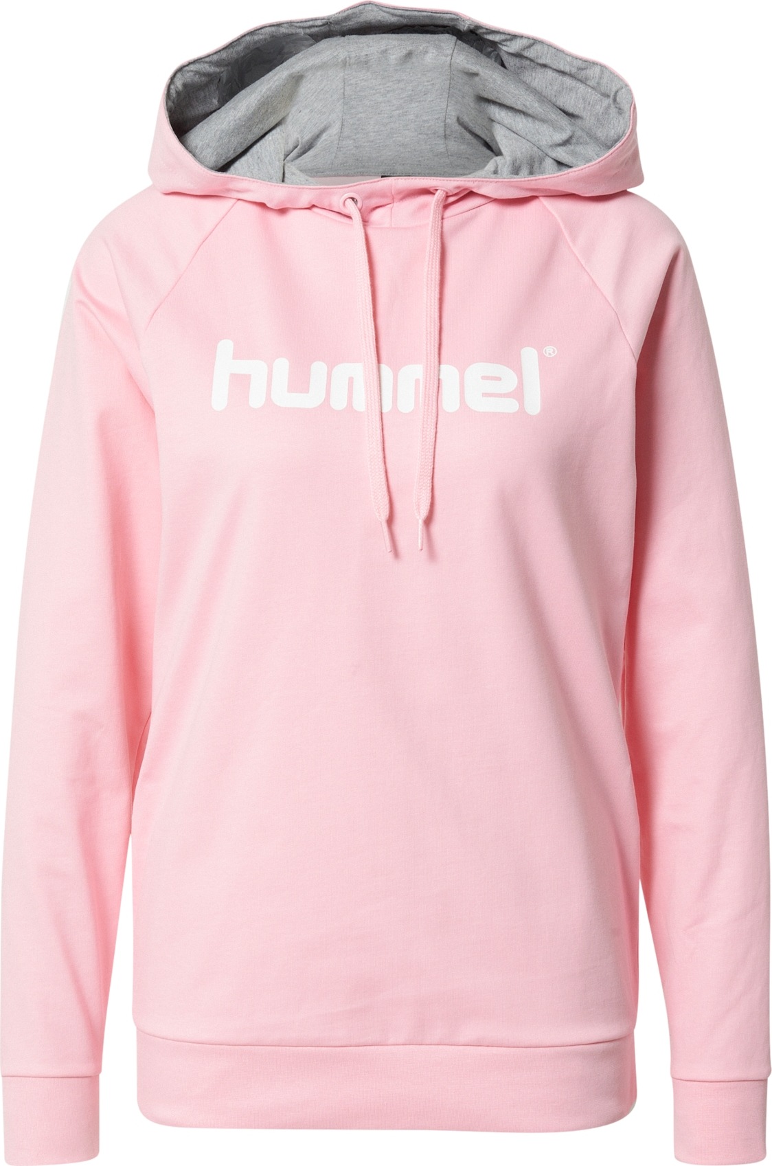 Hummel Sportovní mikina bílá / růžová