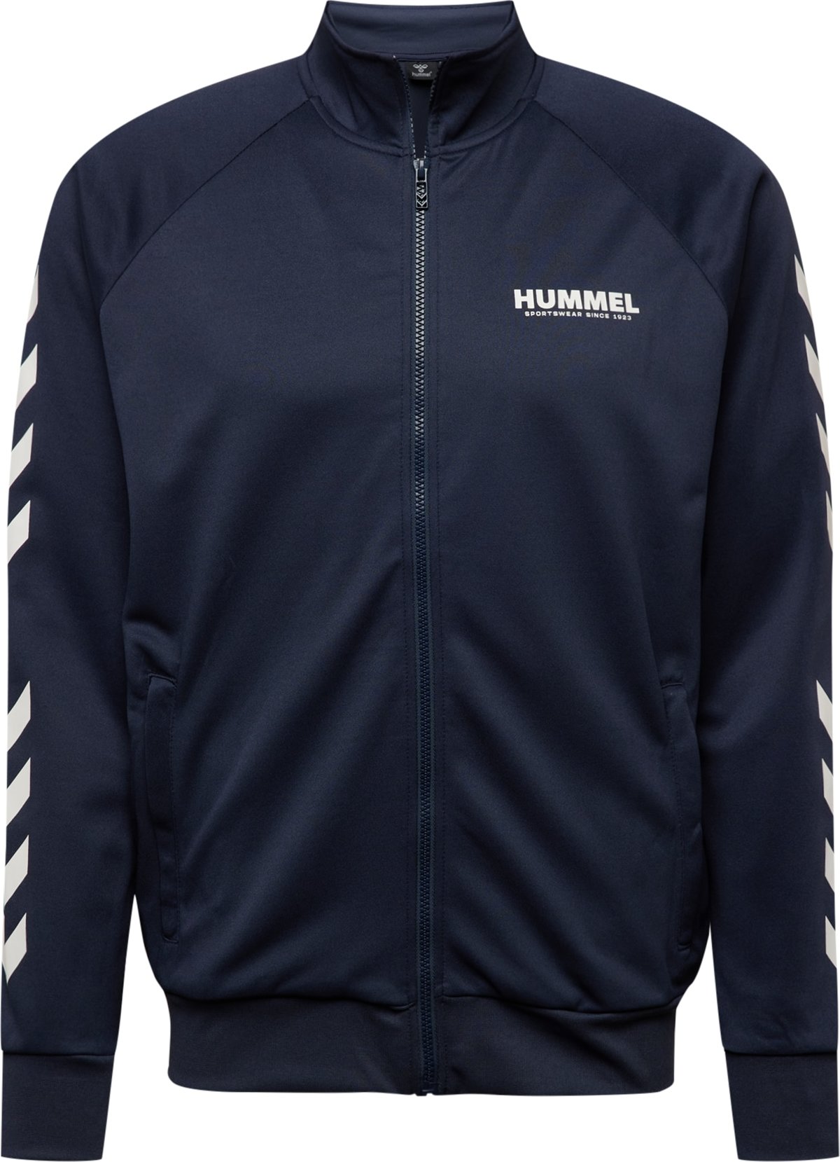 Hummel Sportovní mikina s kapucí bílá / námořnická modř