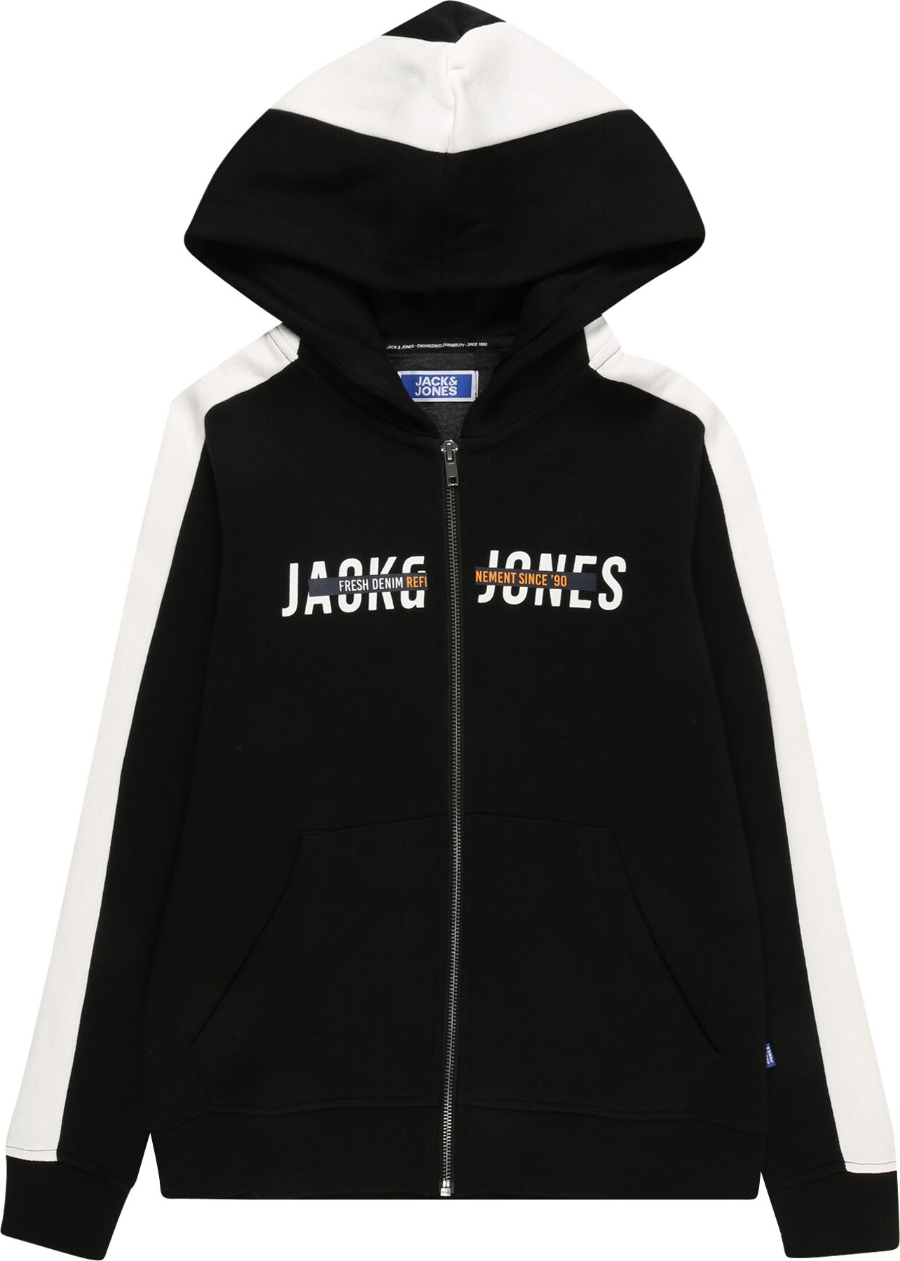 Jack & Jones Junior Mikina černá / bílá / žlutá