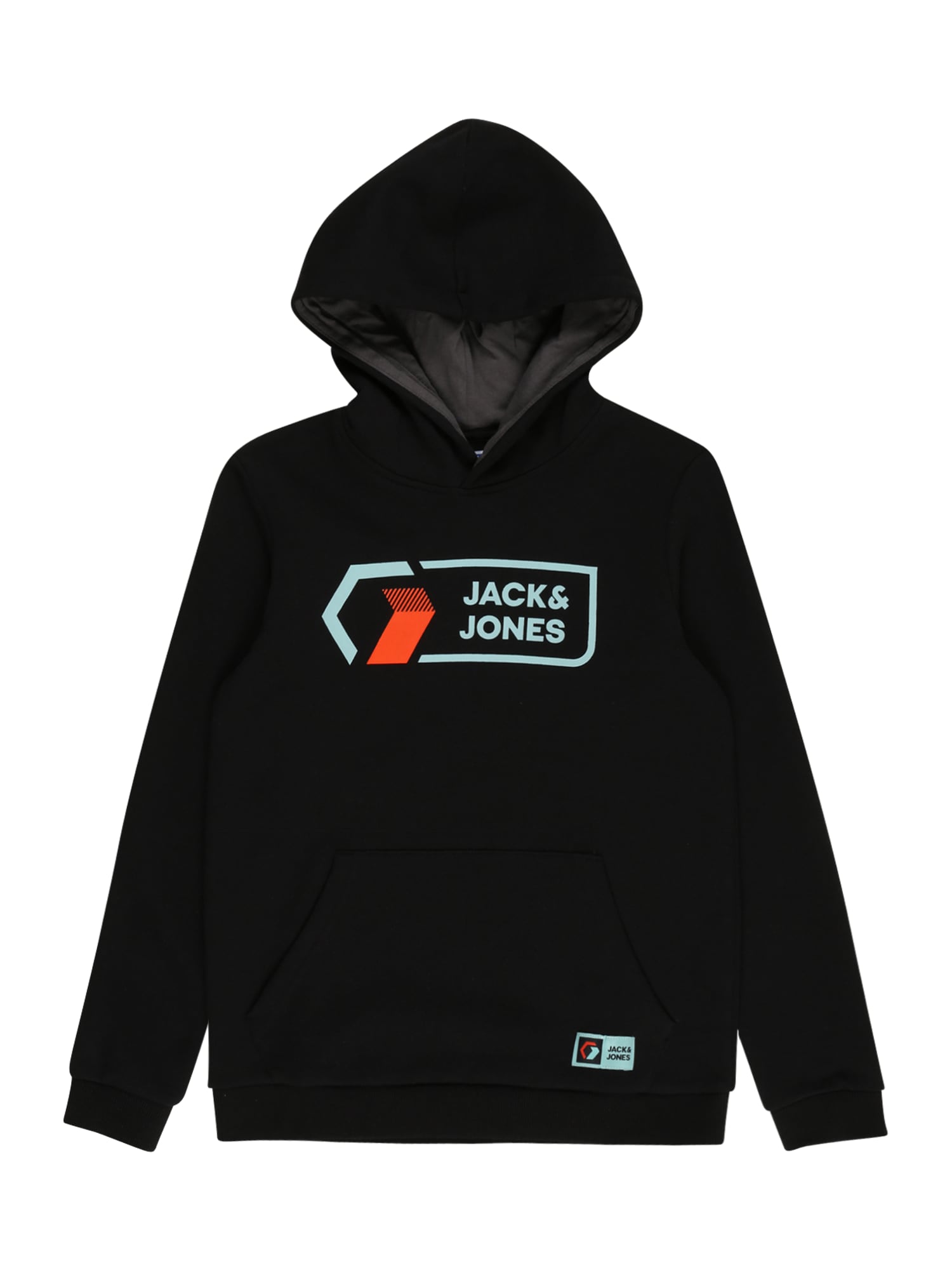 Jack & Jones Junior Mikina černá / světlemodrá / červená