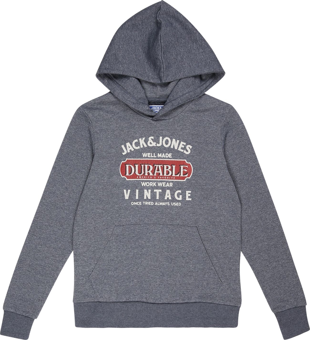 Jack & Jones Junior Mikina chladná modrá / bílá / červená