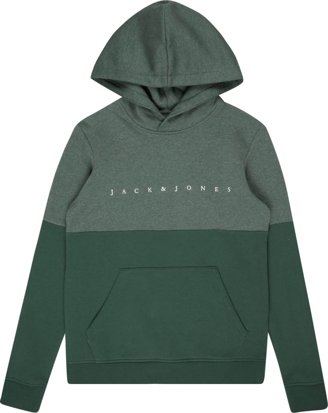 Jack & Jones Junior Mikina 'Copenhagen' zelená / zelený melír / bílá