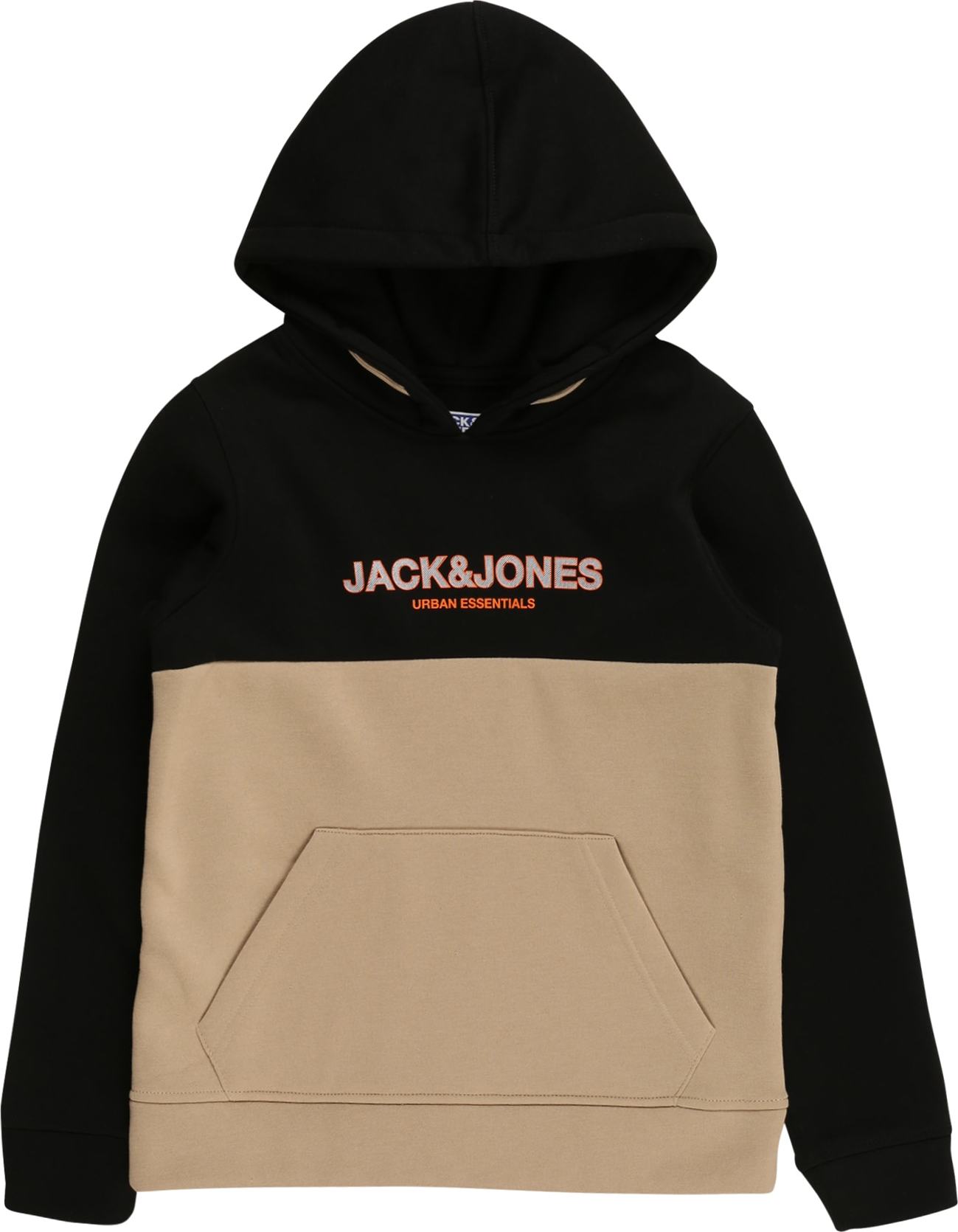 Jack & Jones Junior Mikina 'URBAN' jasně oranžová / černá / pudrová