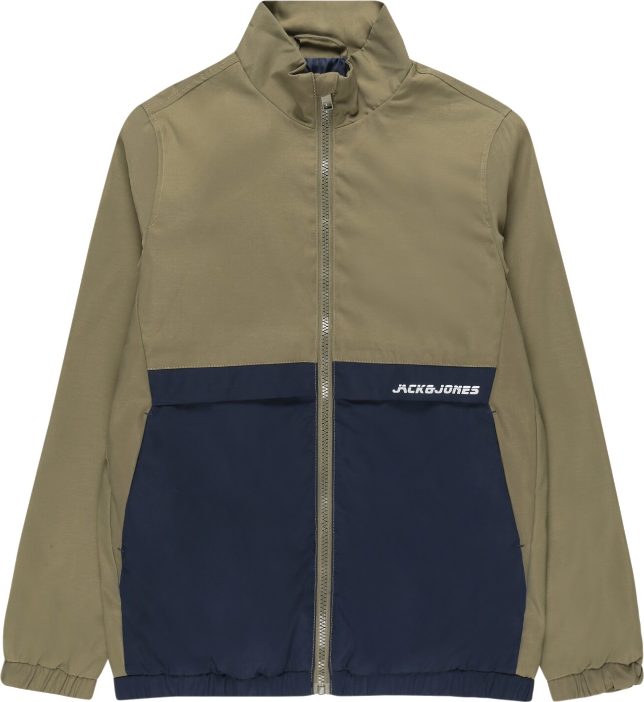 Jack & Jones Junior Přechodná bunda 'Barton' olivová / námořnická modř / bílá