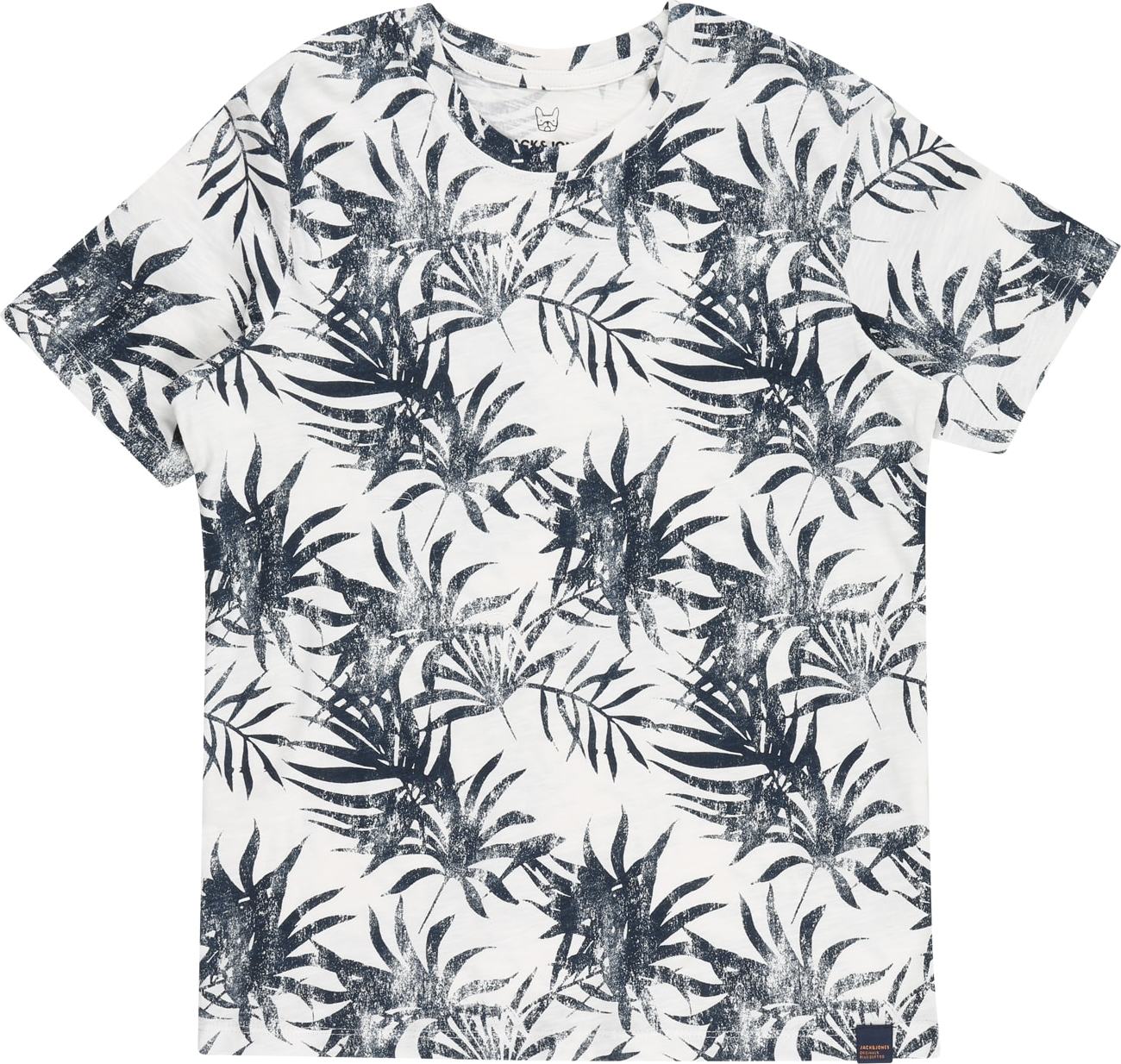 Jack & Jones Junior Tričko 'BLOOMER' bílá / námořnická modř