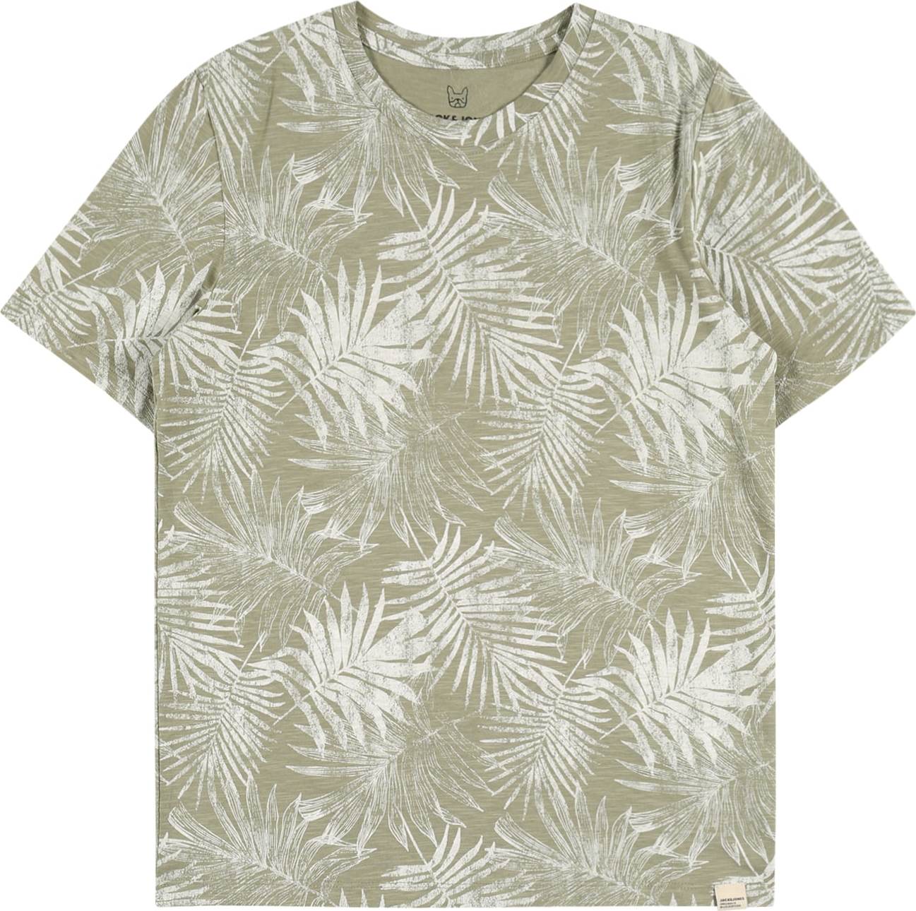 Jack & Jones Junior Tričko 'BLOOMER' khaki / šedá