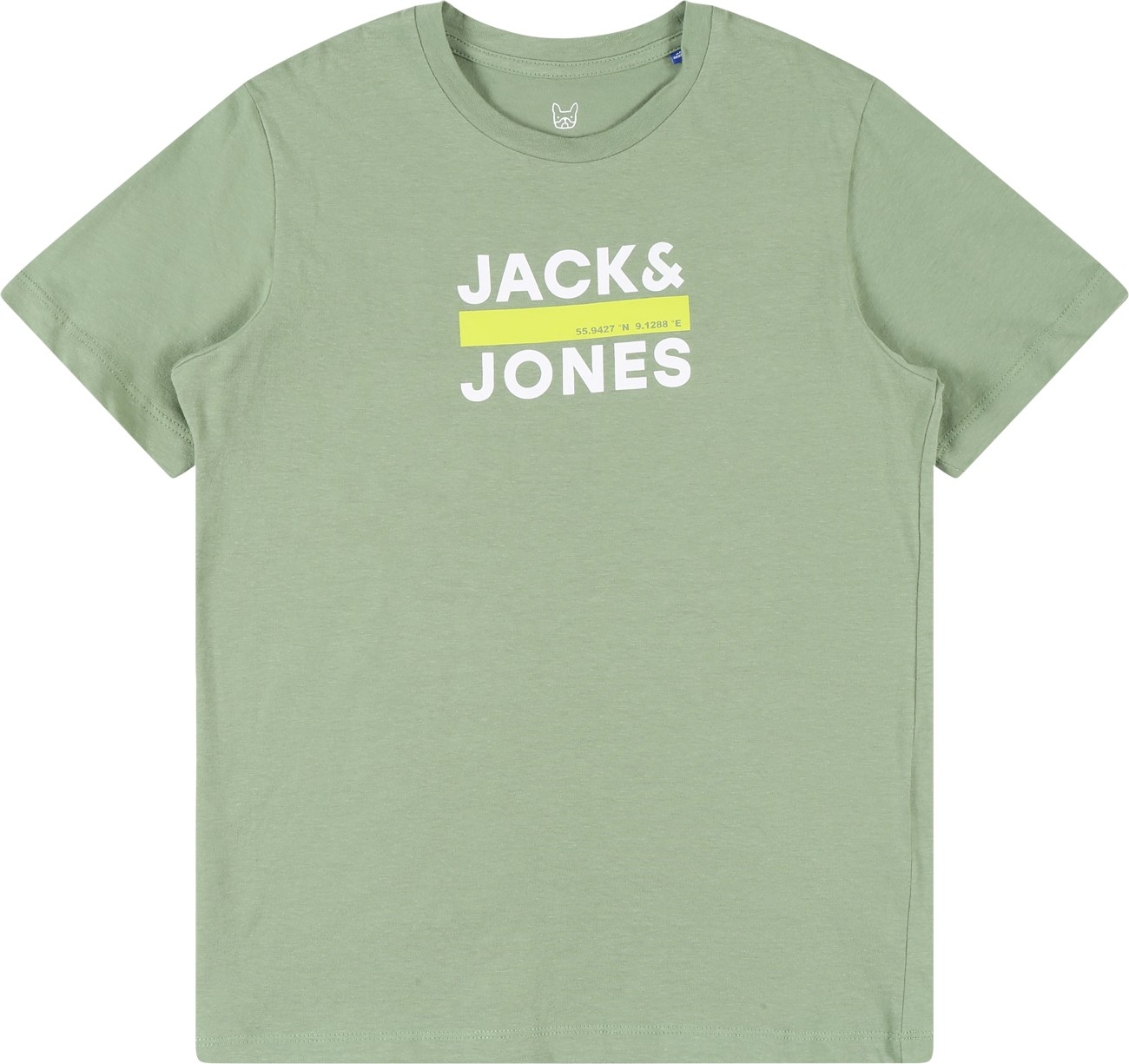 Jack & Jones Junior Tričko 'Dan' jablko / bílá / limone