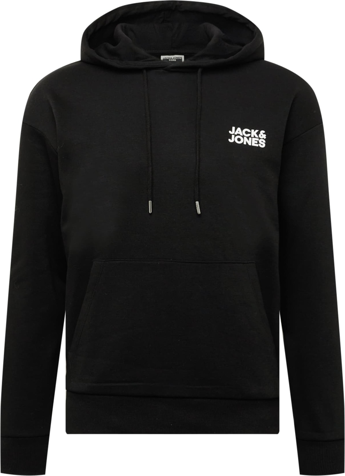 JACK & JONES Mikina černá / bílá