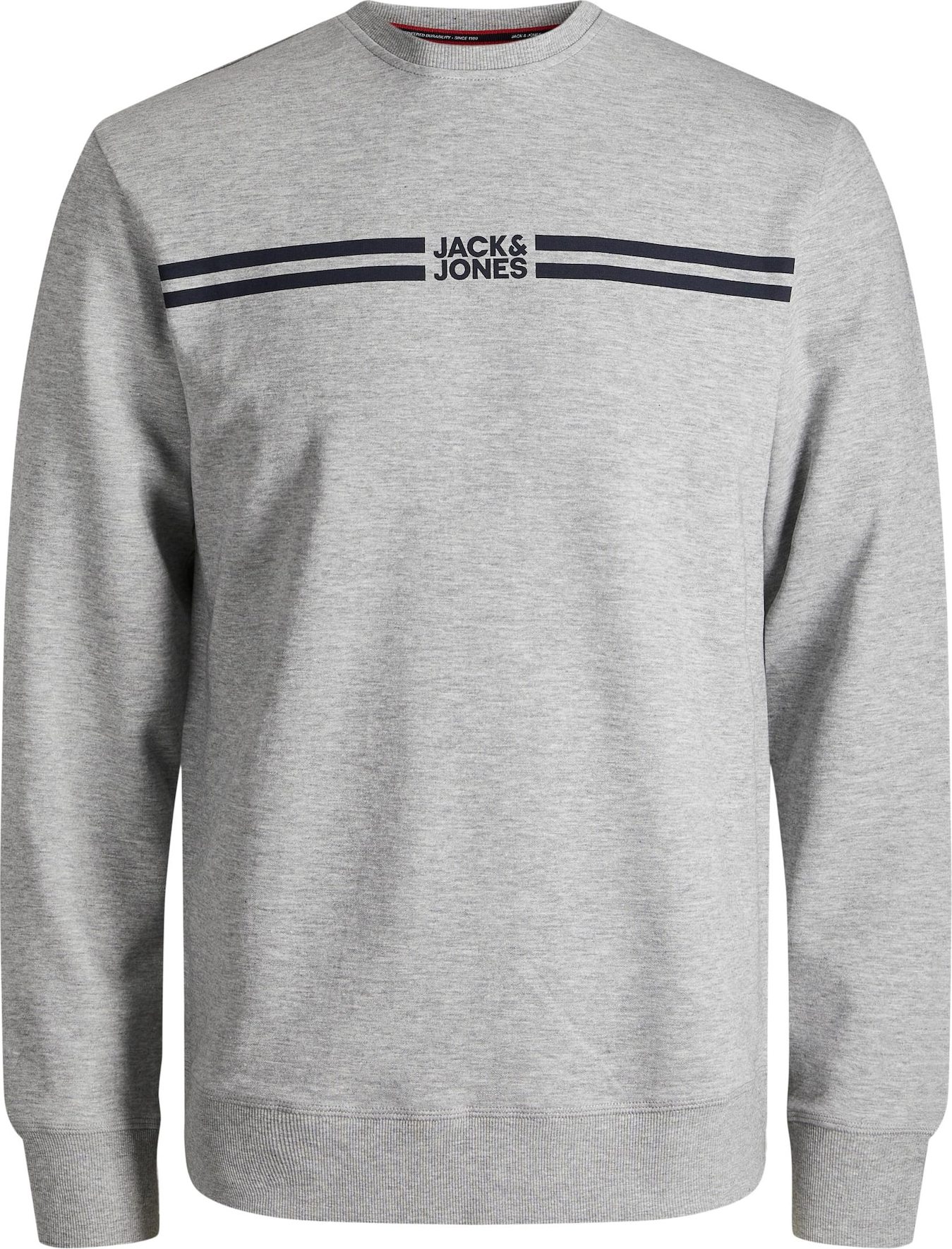 JACK & JONES Mikina šedá / černá