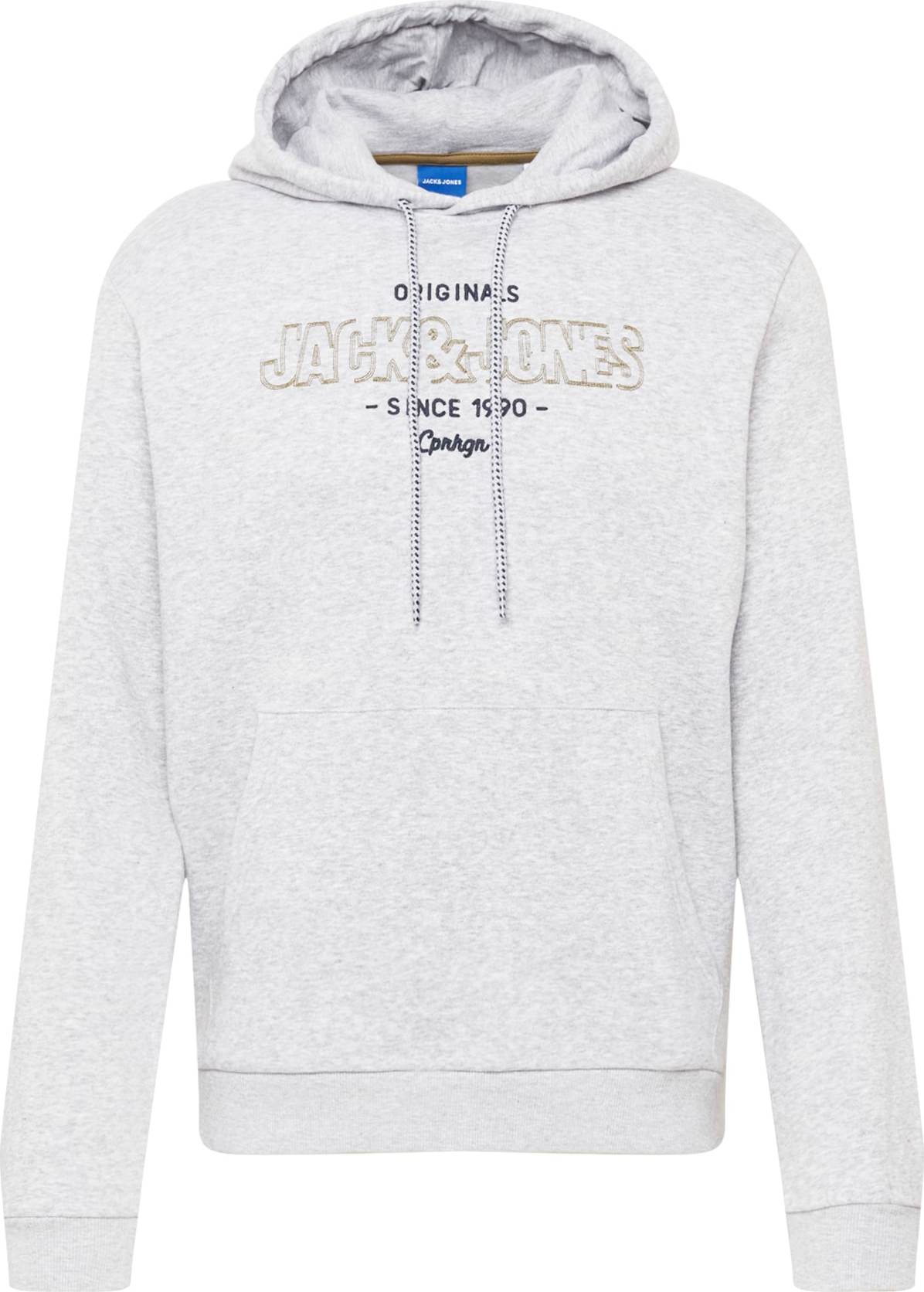 JACK & JONES Mikina 'Surface' námořnická modř / olivová / šedý melír