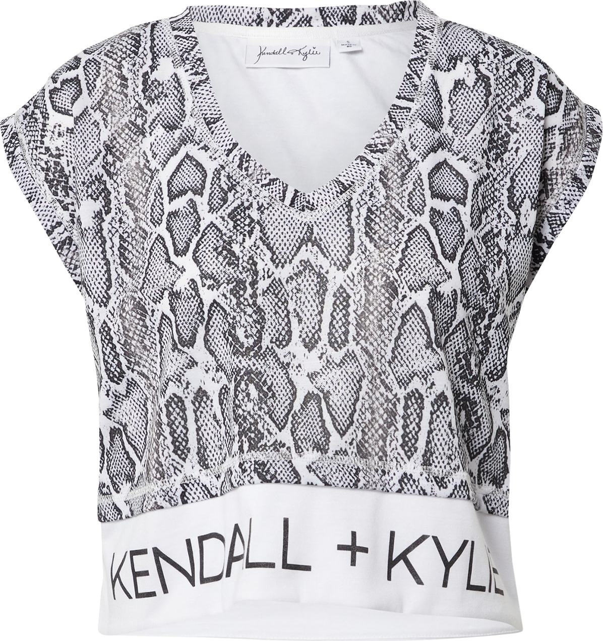 KENDALL + KYLIE Tričko bílá / černá