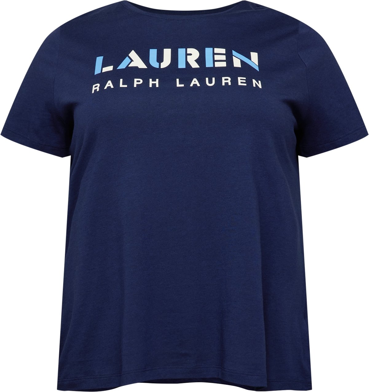 Lauren Ralph Lauren Plus Tričko 'KATLIN' námořnická modř / bílá / světlemodrá