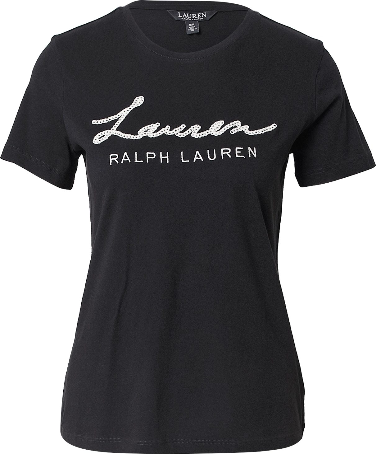 Lauren Ralph Lauren Tričko 'KATLIN' černá / bílá