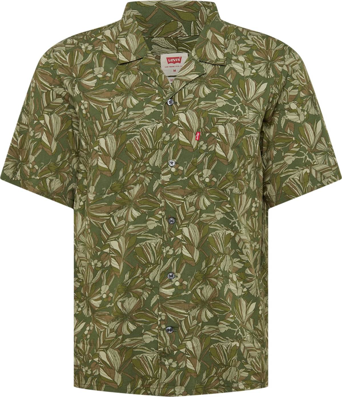 LEVI'S Košile tmavě zelená / světle zelená / khaki