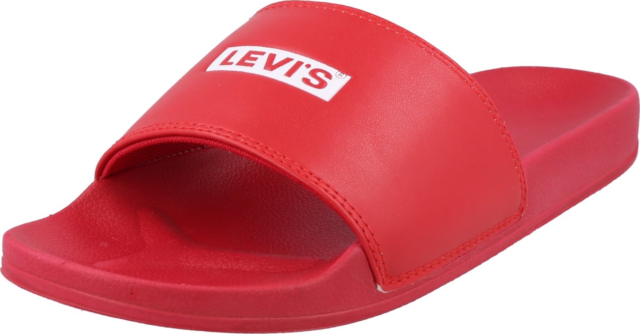 LEVI'S Pantofle 'JUNE' červená / bílá