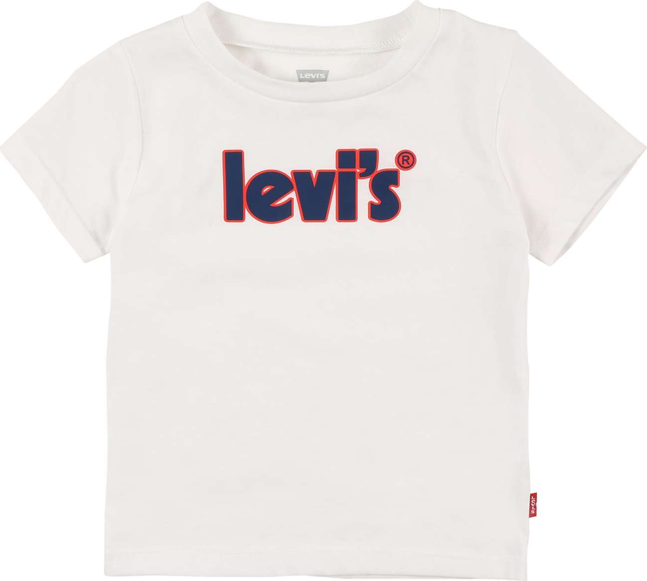 LEVI'S Tričko bílá / noční modrá / svítivě červená