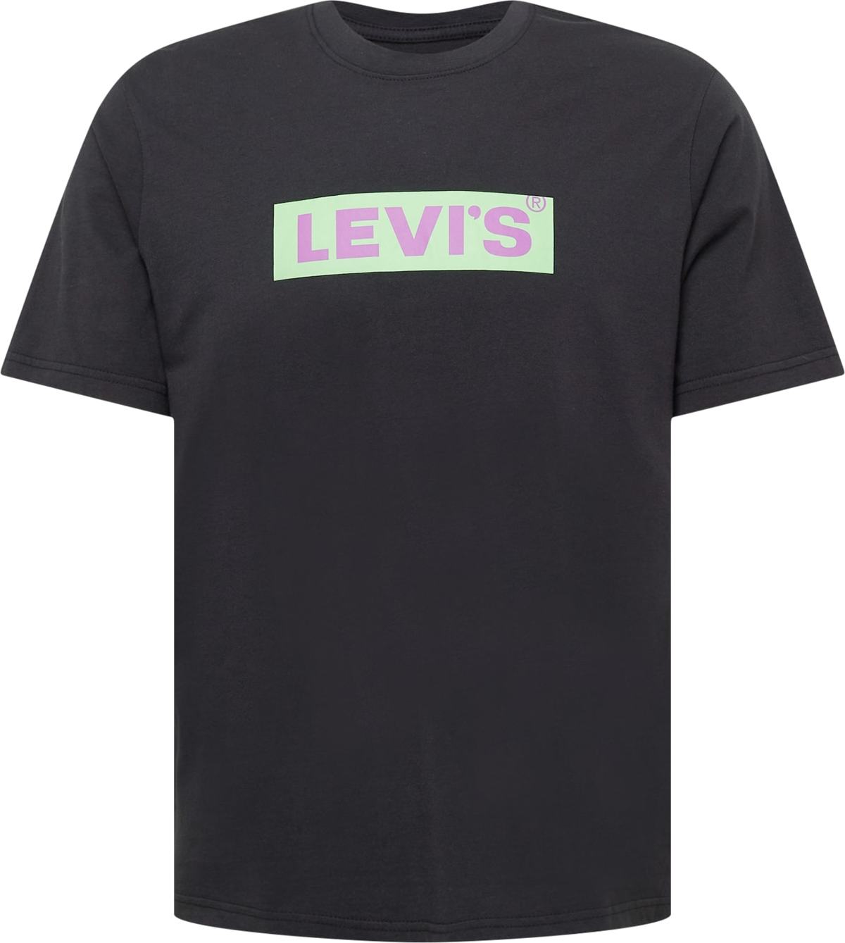 LEVI'S Tričko černá / mátová / orchidej