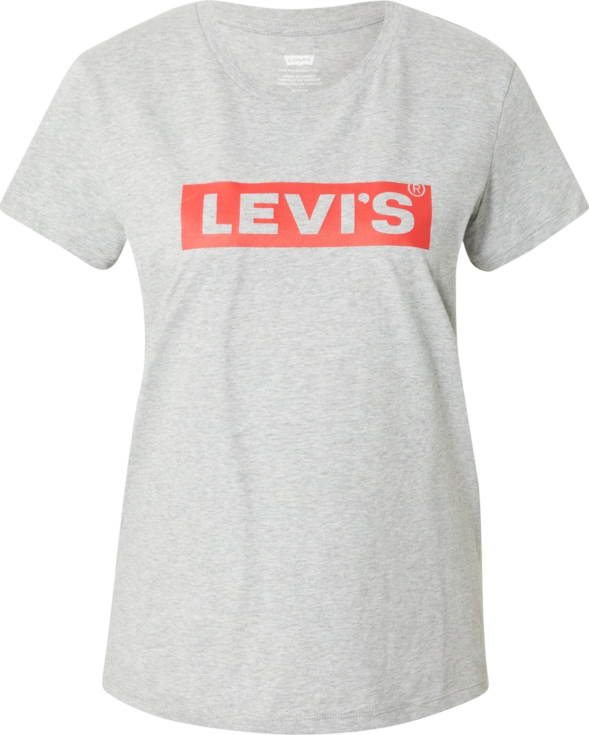 LEVI'S Tričko šedý melír / světle červená