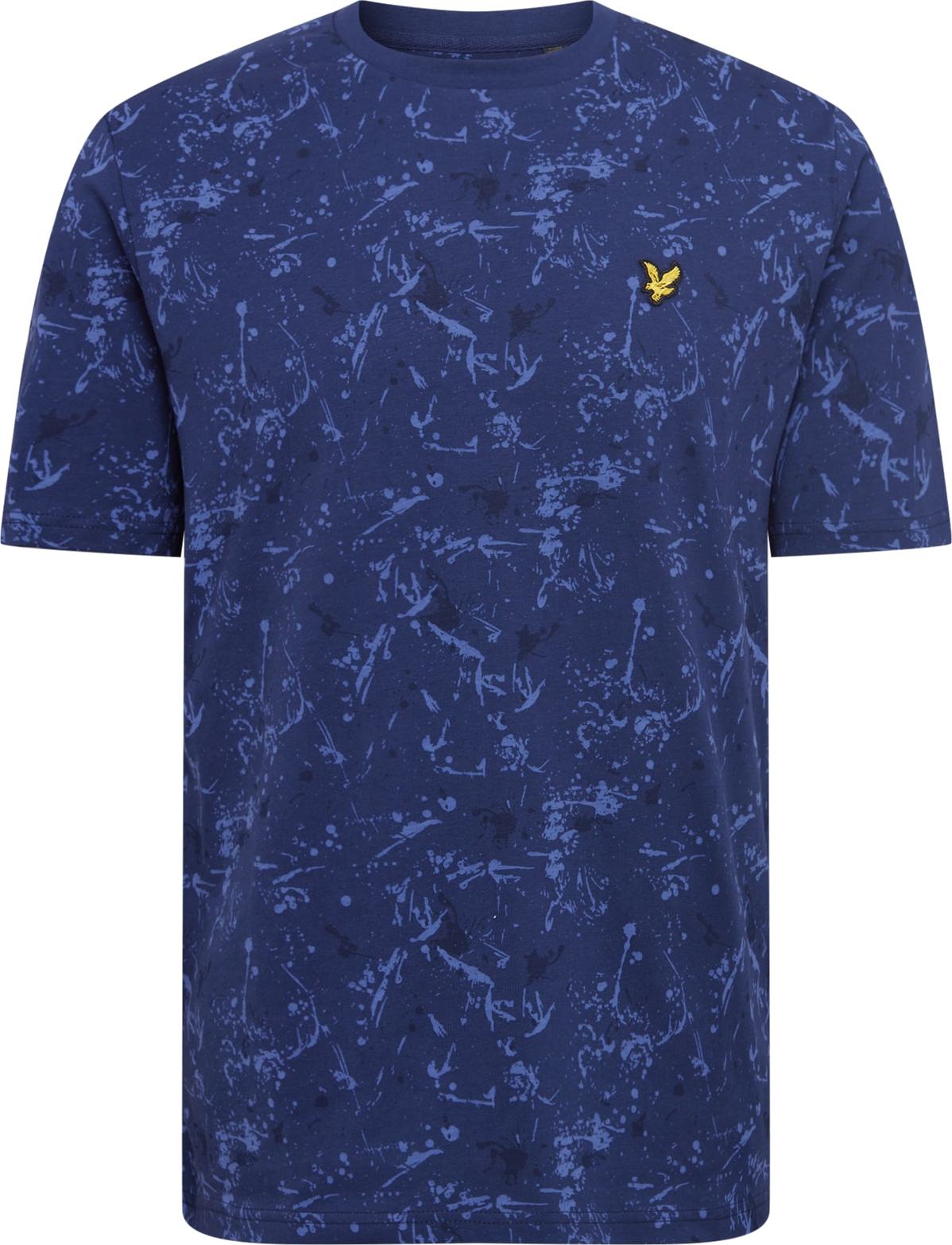 Lyle & Scott Tričko námořnická modř / kouřově modrá / tmavě modrá / žlutá