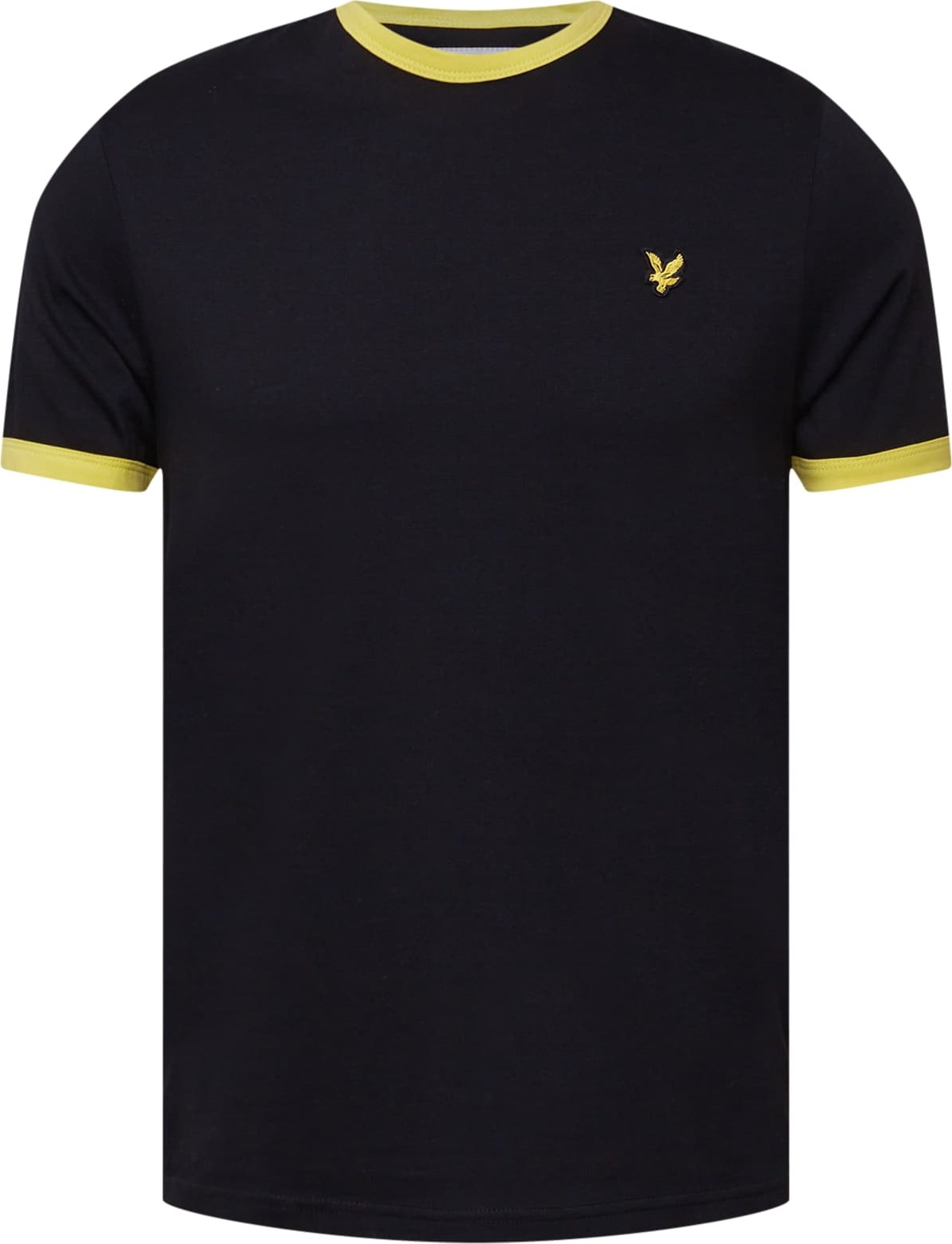 Lyle & Scott Tričko 'Ringer' černá / světle žlutá