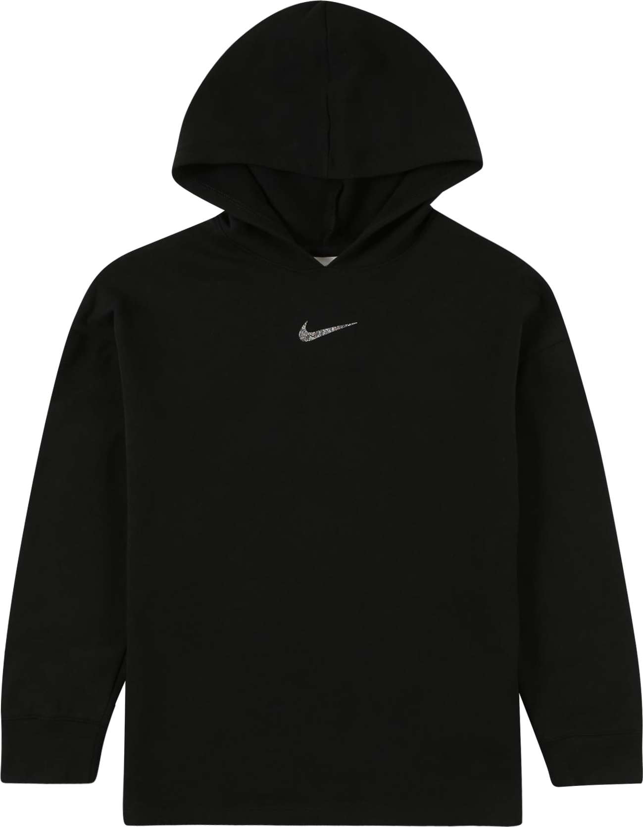 NIKE Sportovní mikina černá / bílá