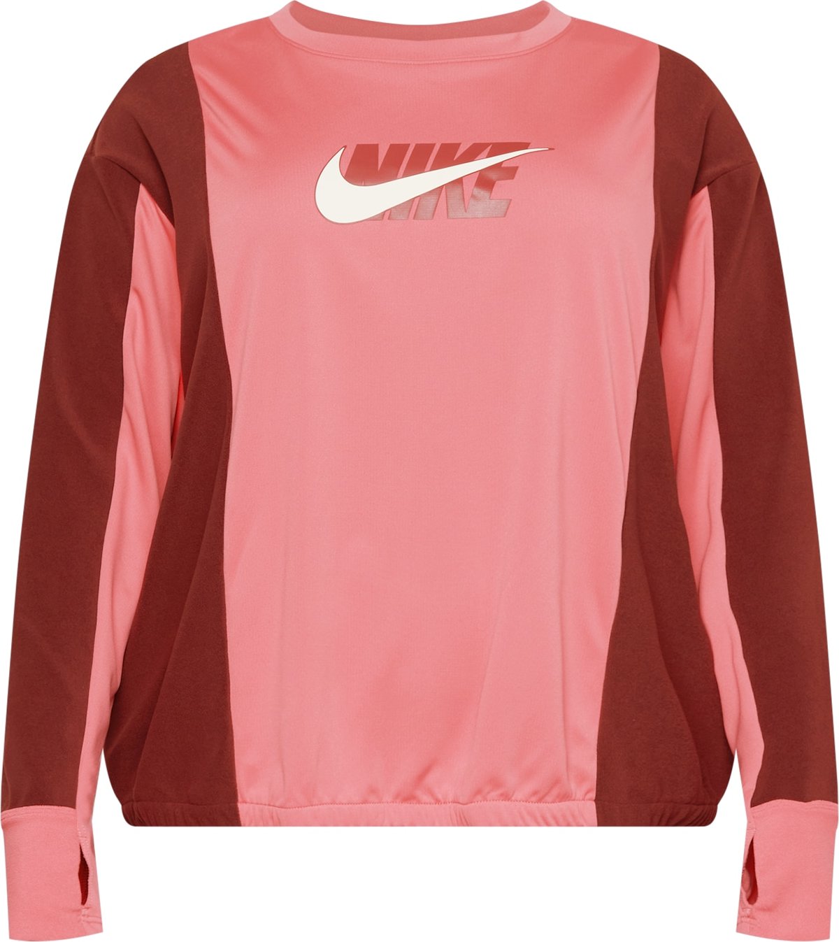 NIKE Sportovní mikina pink / tmavě červená / bílá