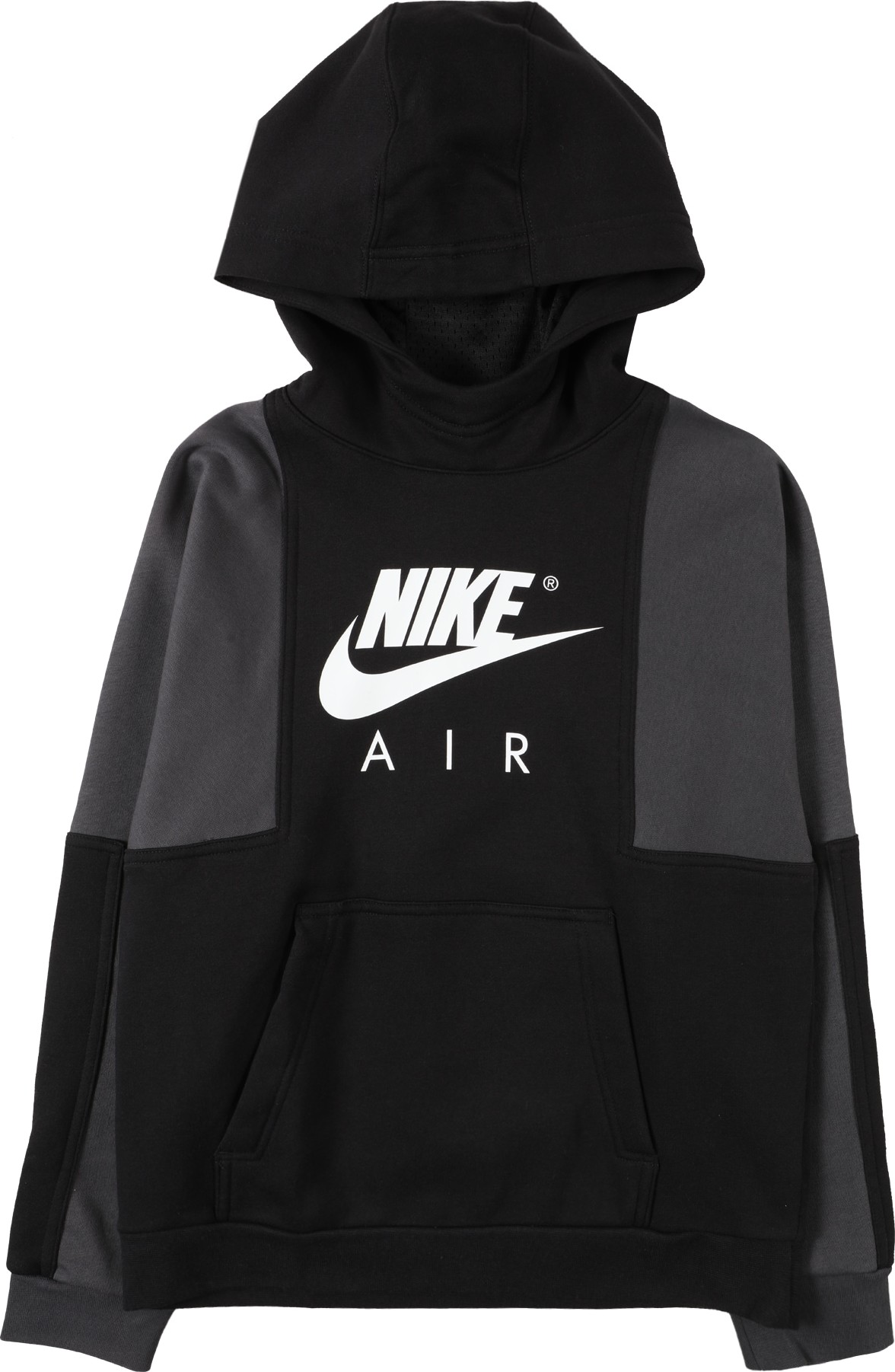 Nike Sportswear Mikina černá / bílá / tmavě šedá