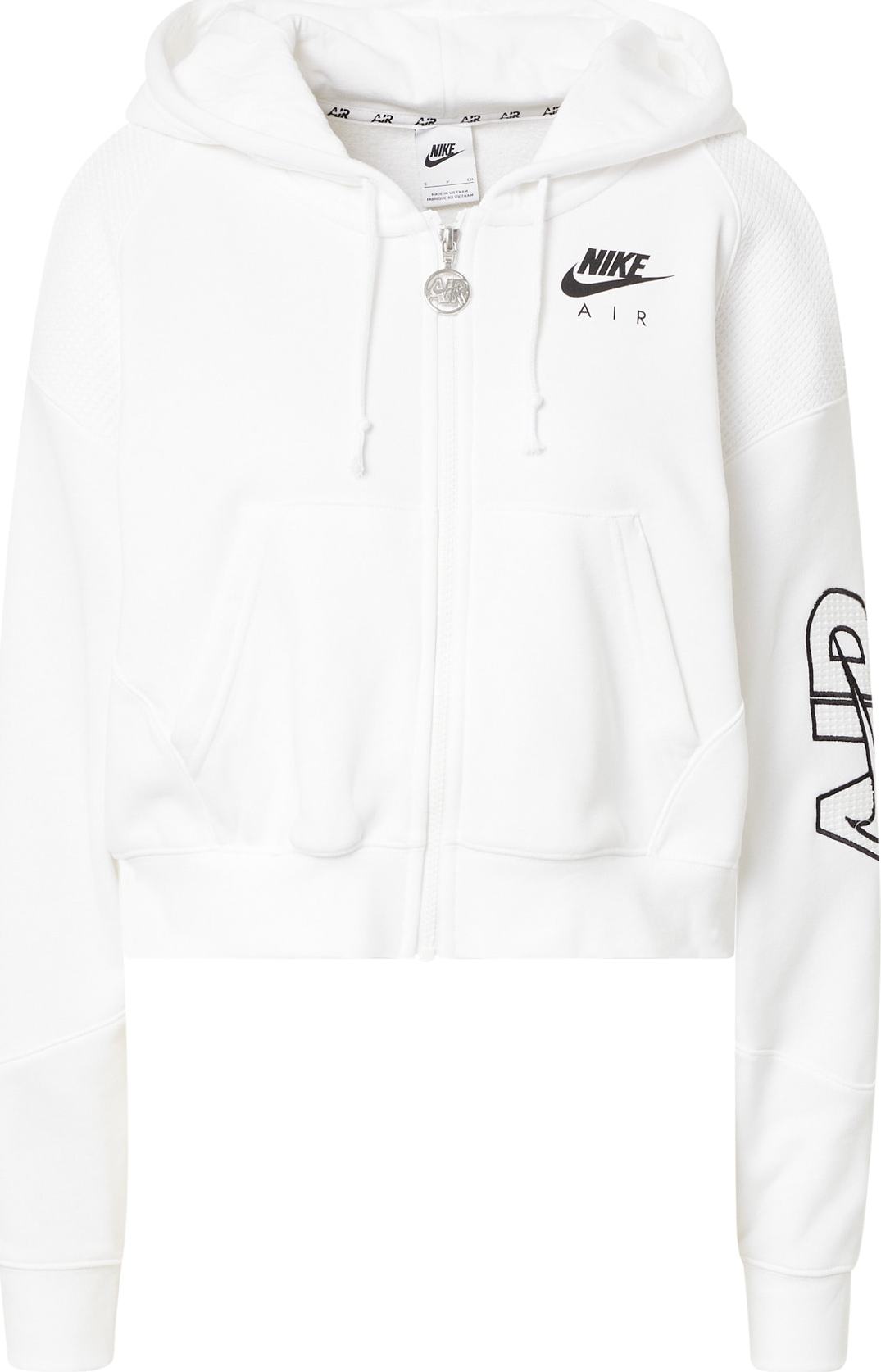 Nike Sportswear Mikina s kapucí bílá / černá