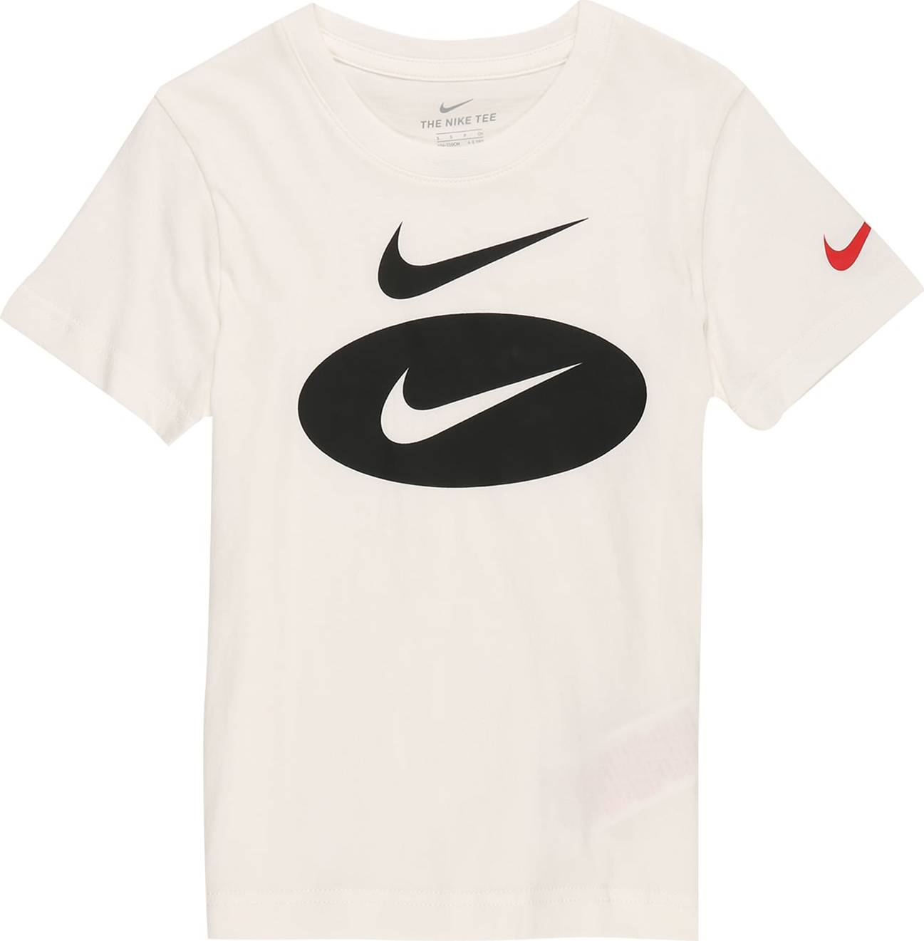 Nike Sportswear Tričko krémová / černá / červená