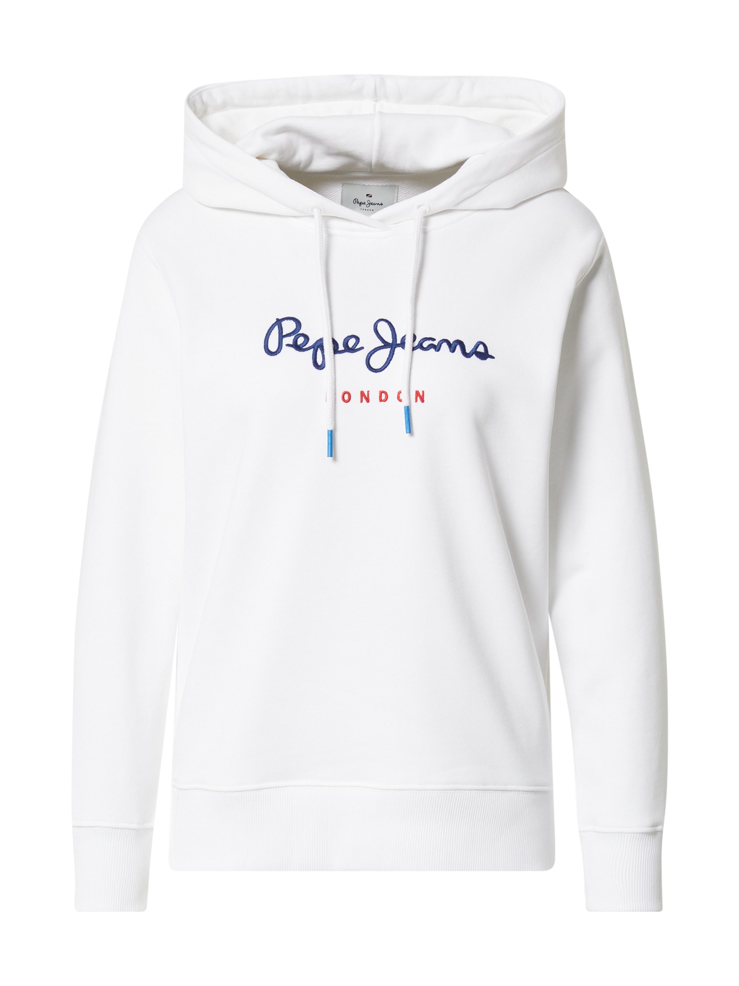 Pepe Jeans Mikina 'CALISTA' bílá / ohnivá červená / námořnická modř