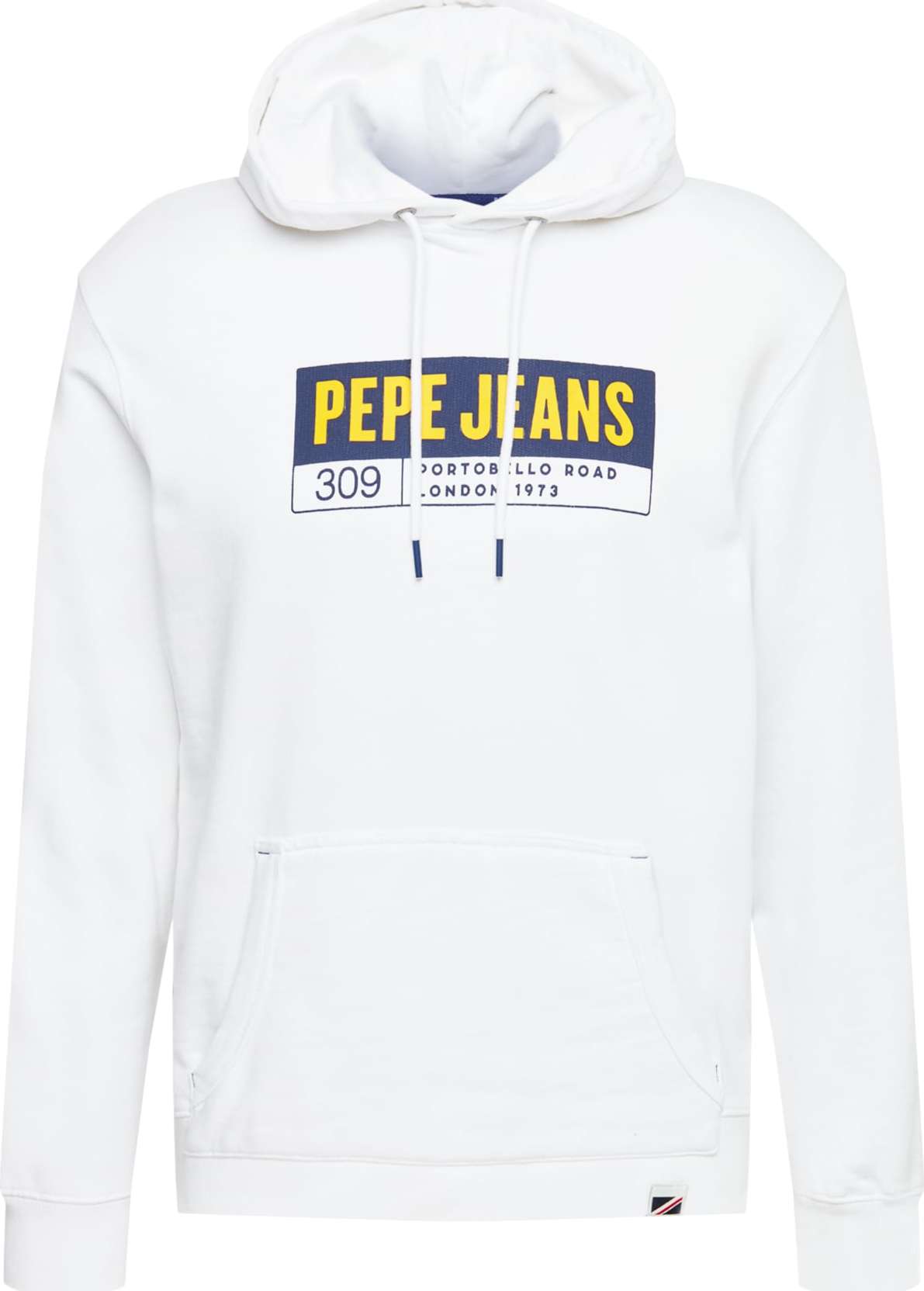 Pepe Jeans Mikina 'DOUGLAS' bílá / tmavě modrá / žlutá