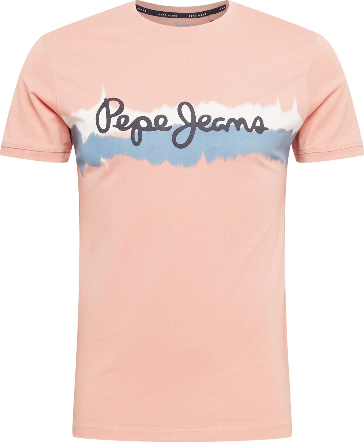 Pepe Jeans Tričko 'AKEEM' broskvová / černá / bílá / kouřově modrá