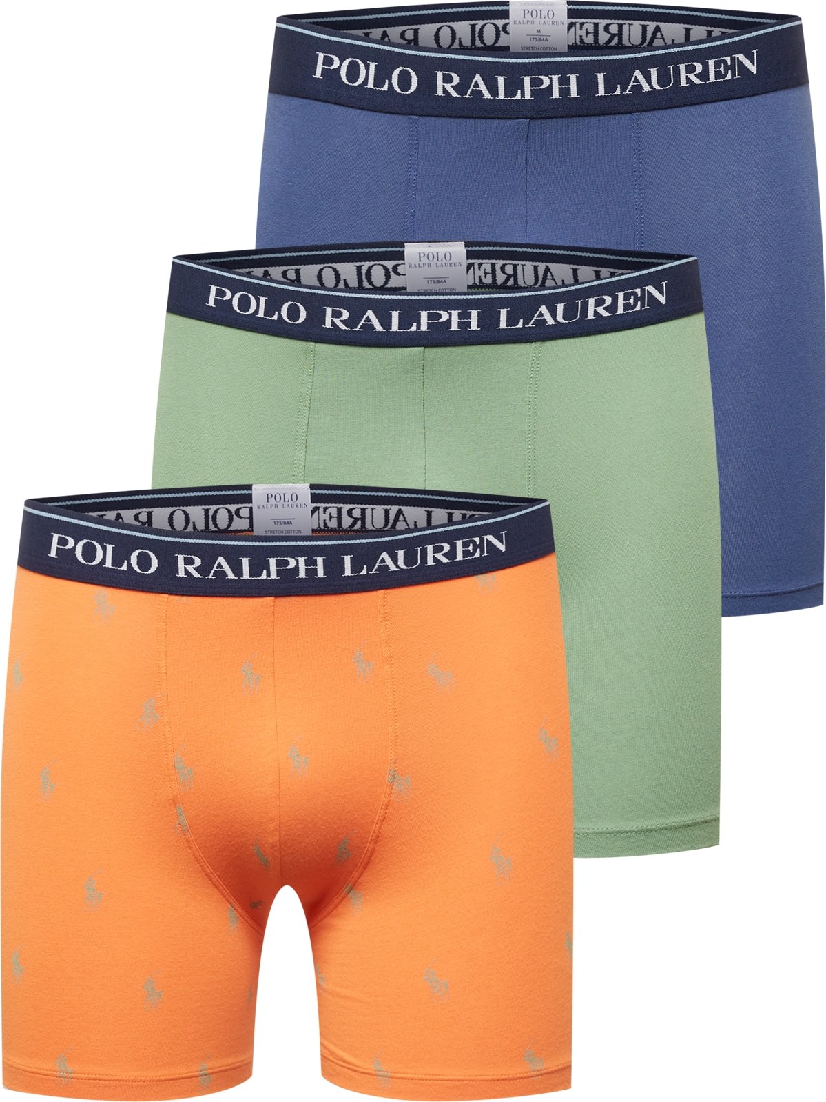 Polo Ralph Lauren Boxerky oranžová / námořnická modř / zelená / bílá