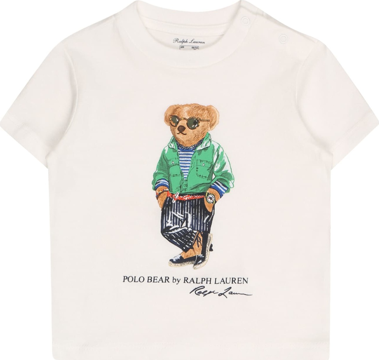 Polo Ralph Lauren Tričko přírodní bílá / černá / zelená / světle hnědá / modrá