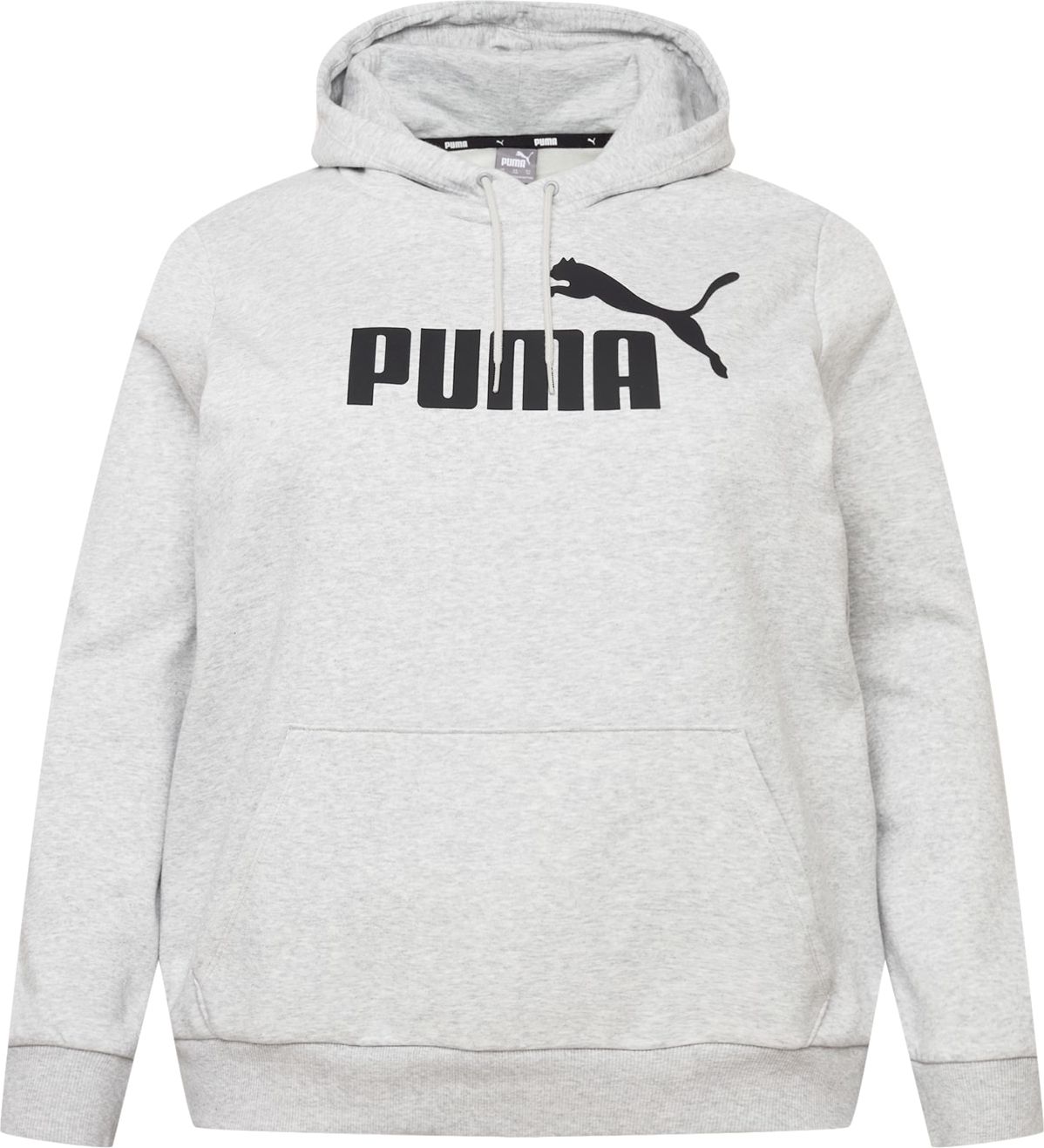 PUMA Sportovní mikina světle šedá / černá