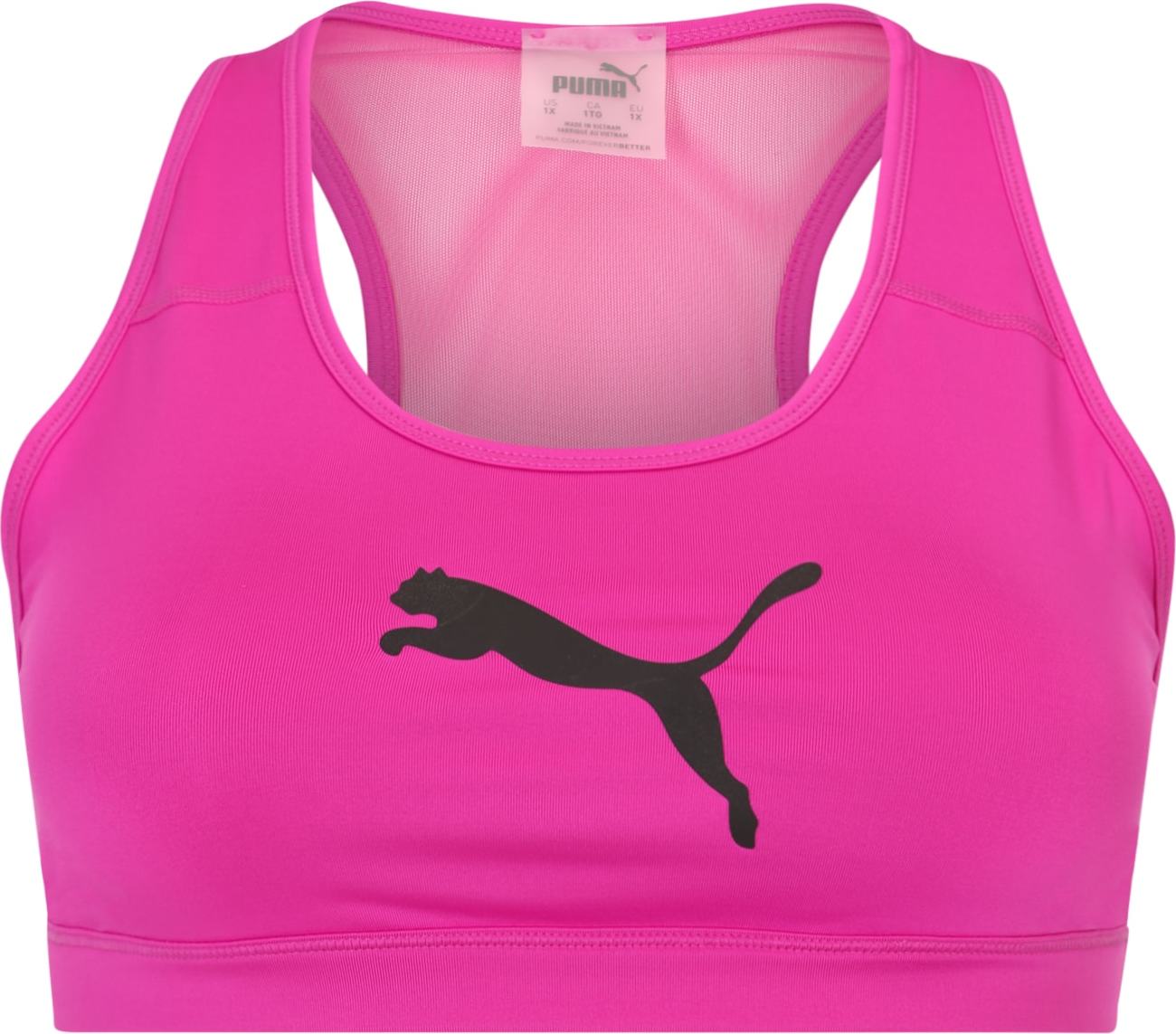 PUMA Sportovní podprsenka pink / šedá