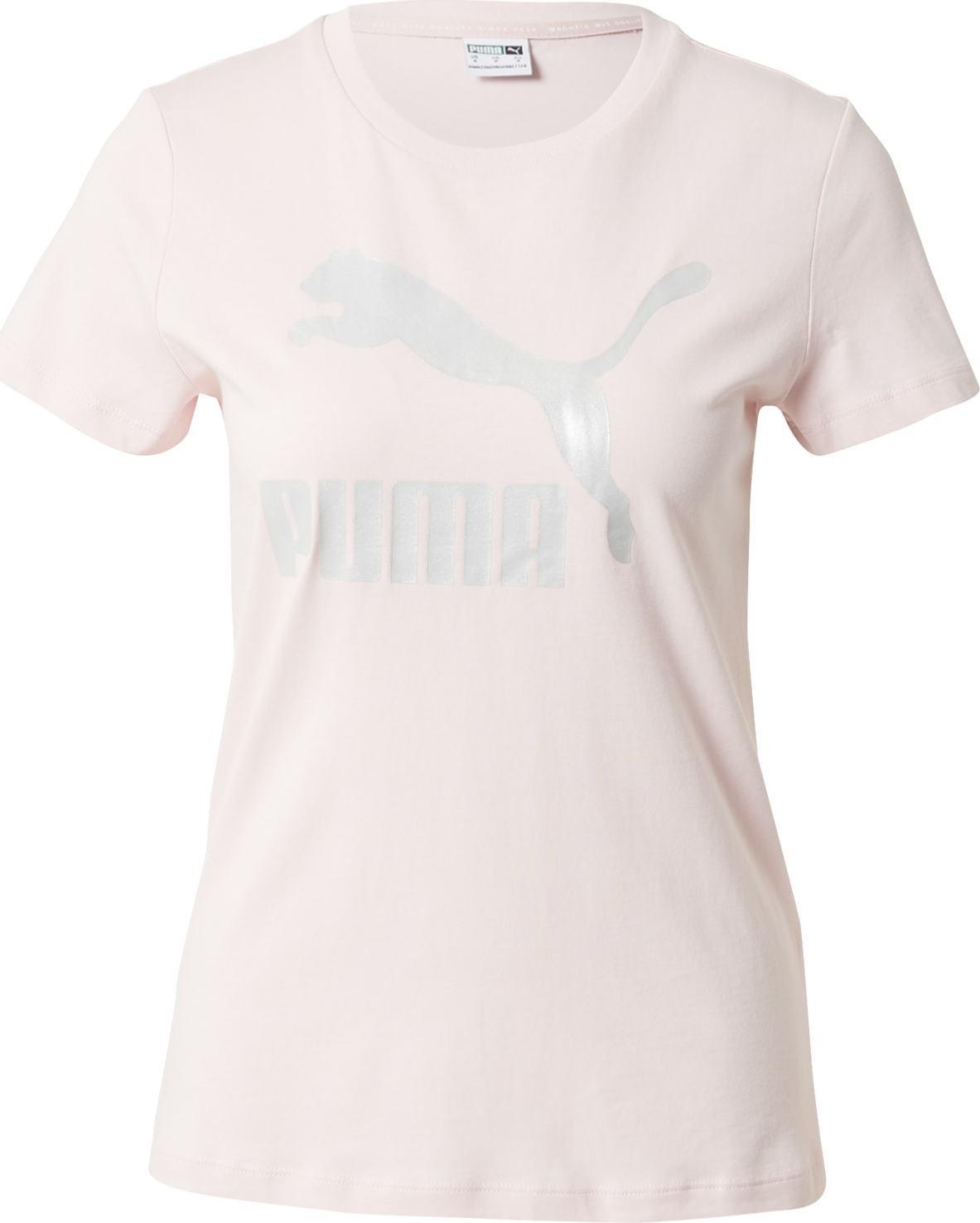 PUMA Tričko pastelově růžová / stříbrná