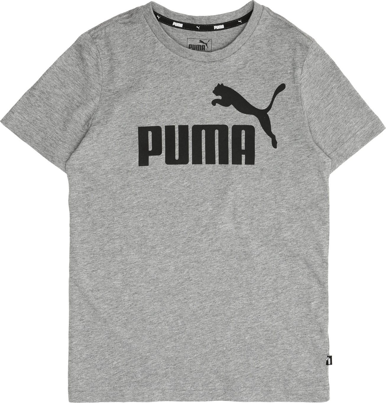 PUMA Tričko šedý melír / černá