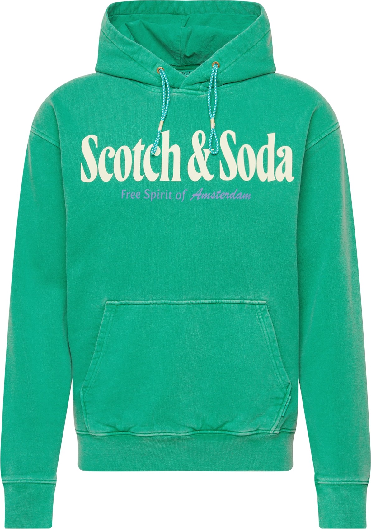 SCOTCH & SODA Mikina zelená / krémová / chladná modrá