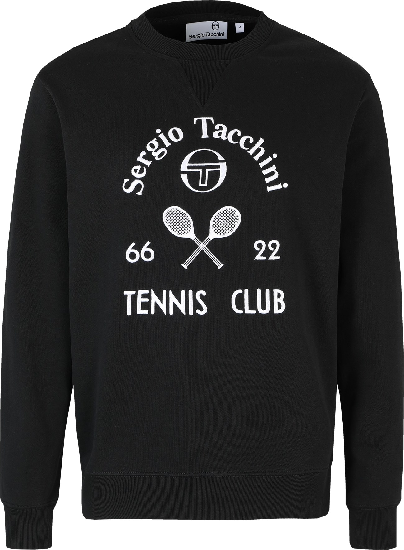 Sergio Tacchini Sportovní mikina '66 TENNIS CLUB' černá / bílá