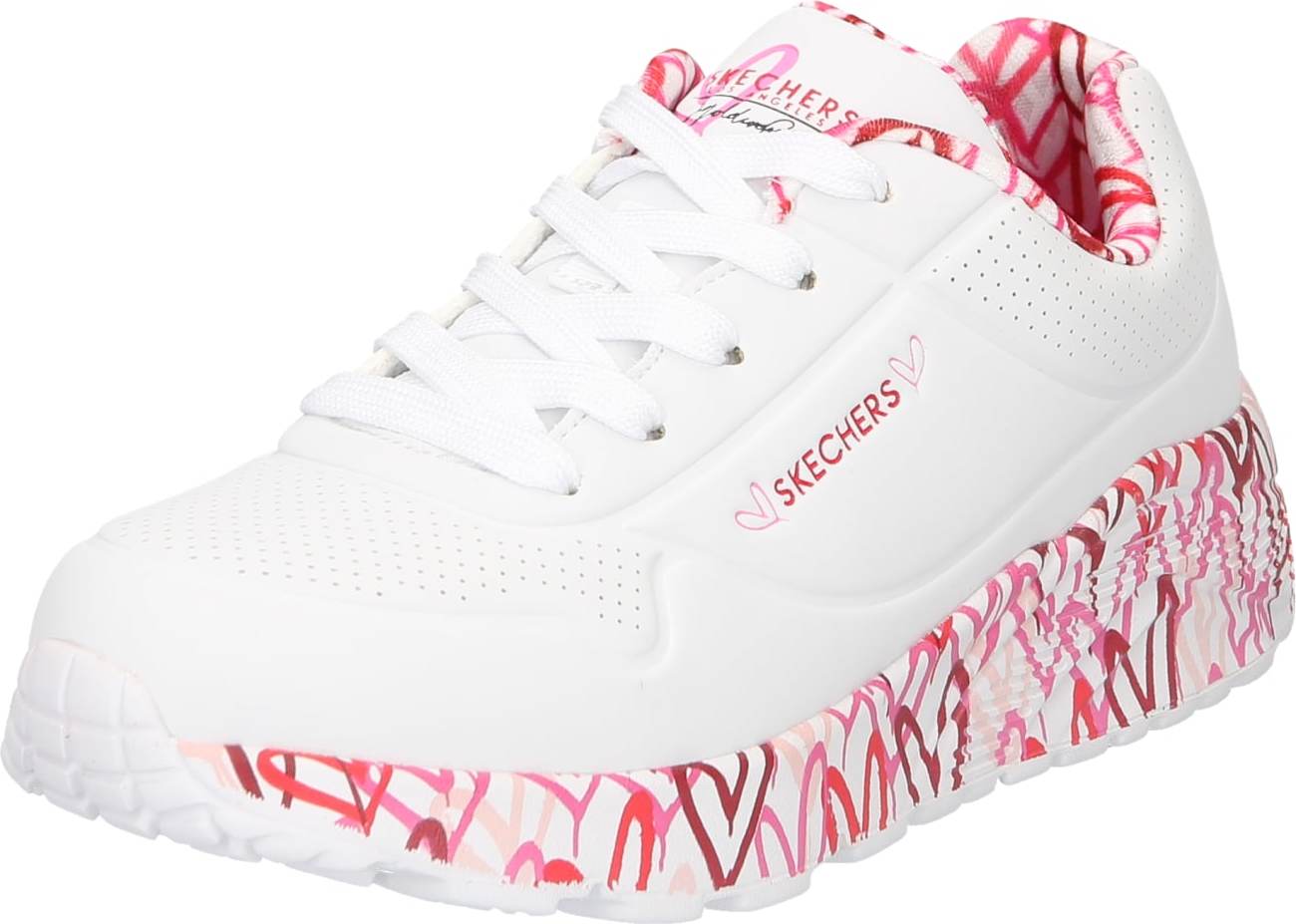 SKECHERS Tenisky bílá / pink / růžová